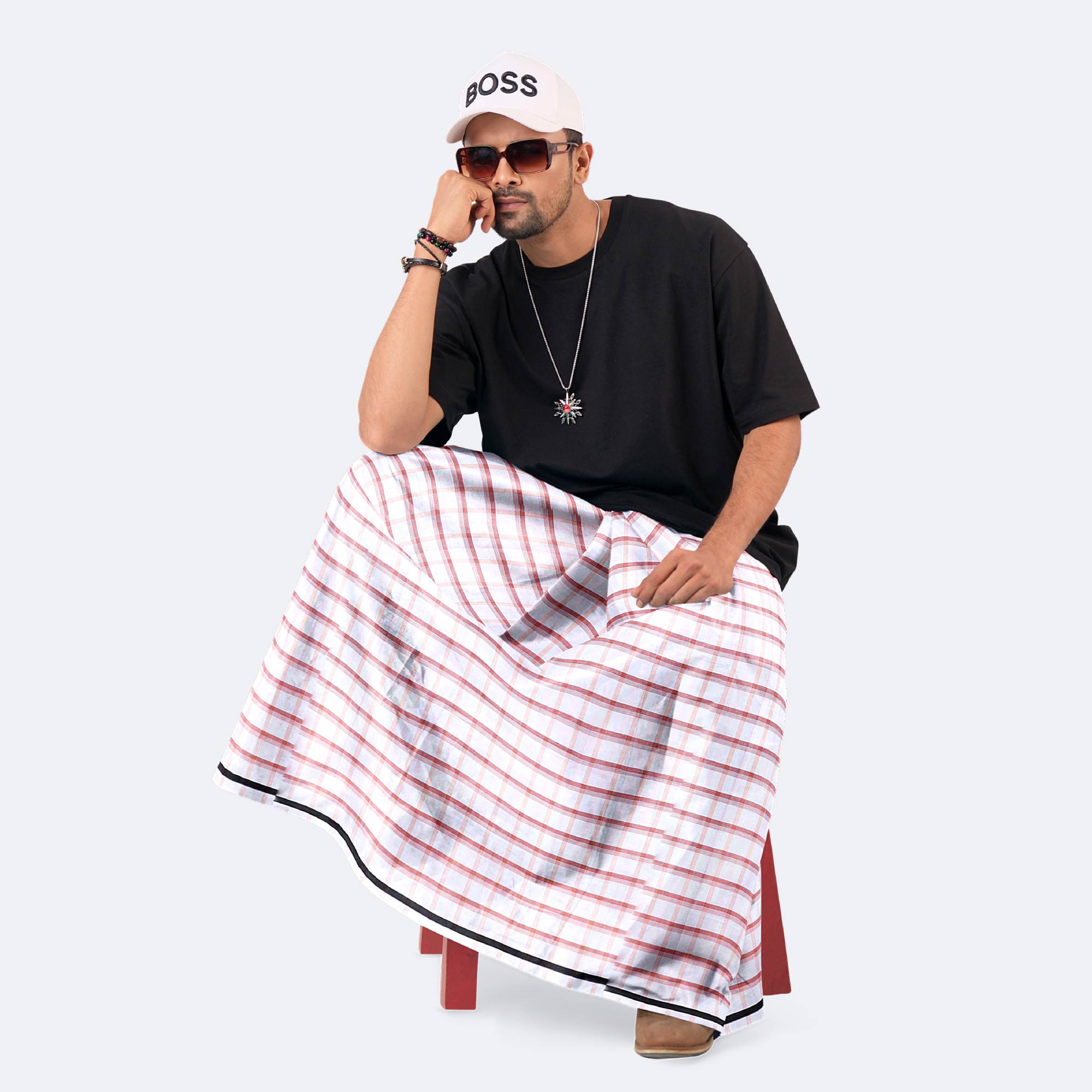 Men’s Classic Soft Cotton Stitched Lungi - Fantastic