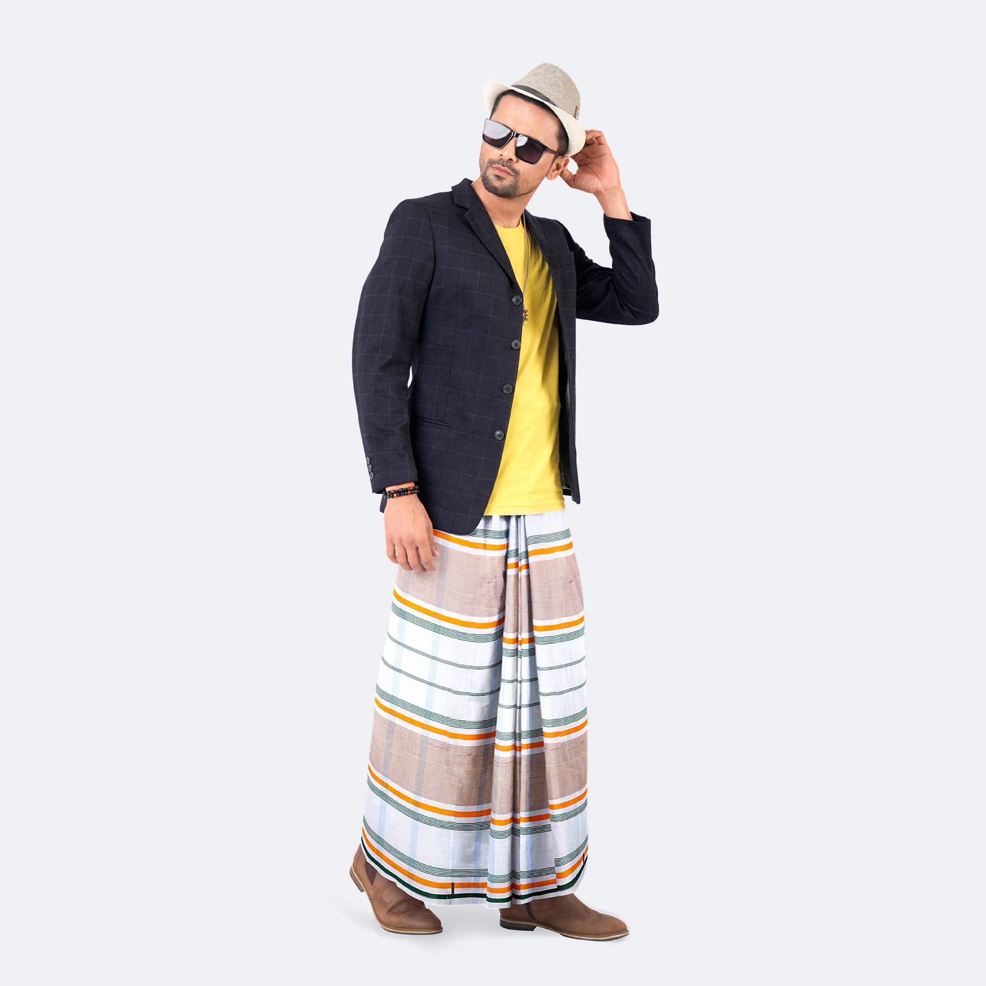 Men’s Everyday Comfort Striped Cotton Lungi - Fantastic