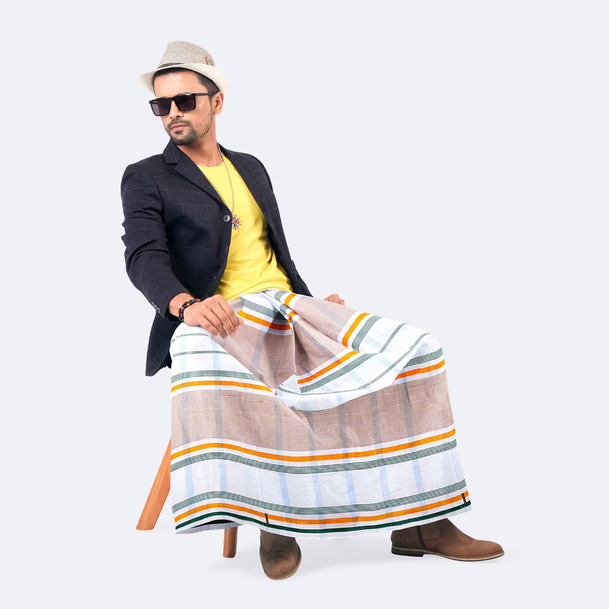 Men’s Everyday Comfort Striped Cotton Lungi - Fantastic