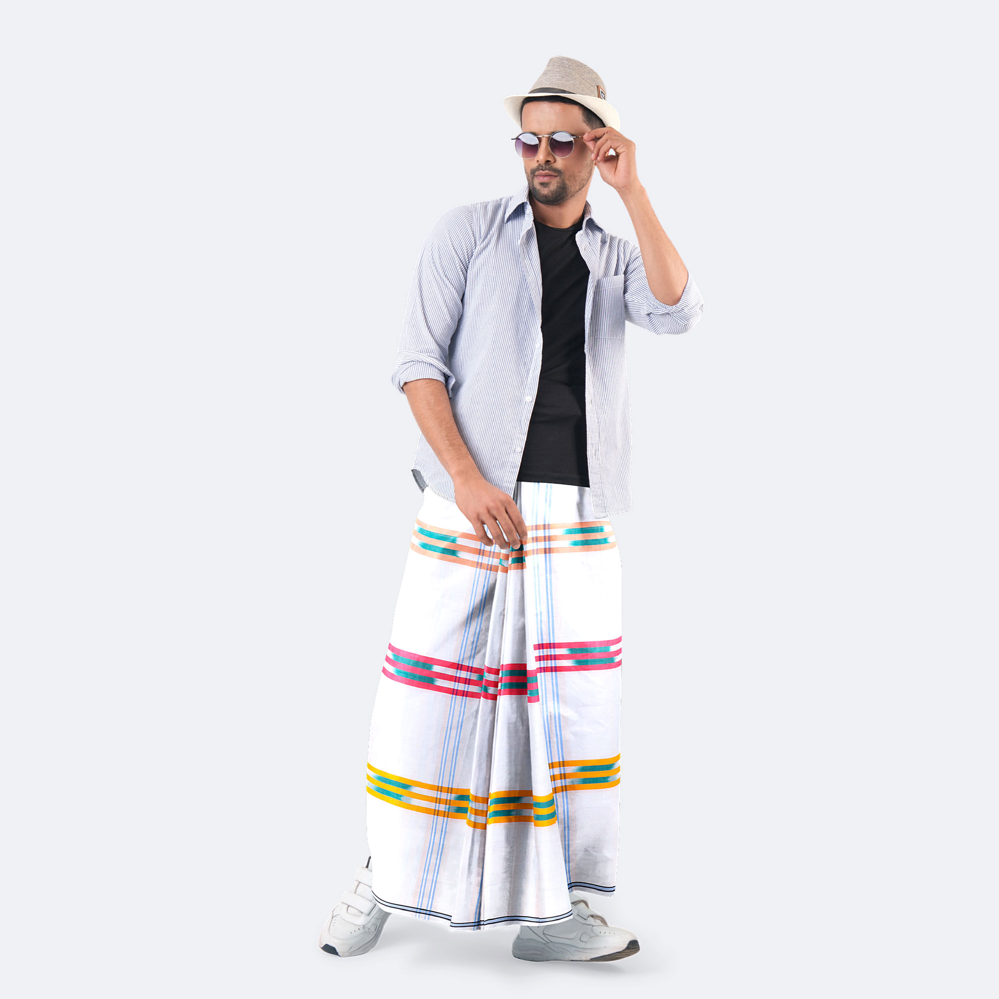 Men’s Premium Soft Classic Striped Lungi - Kingbodonti