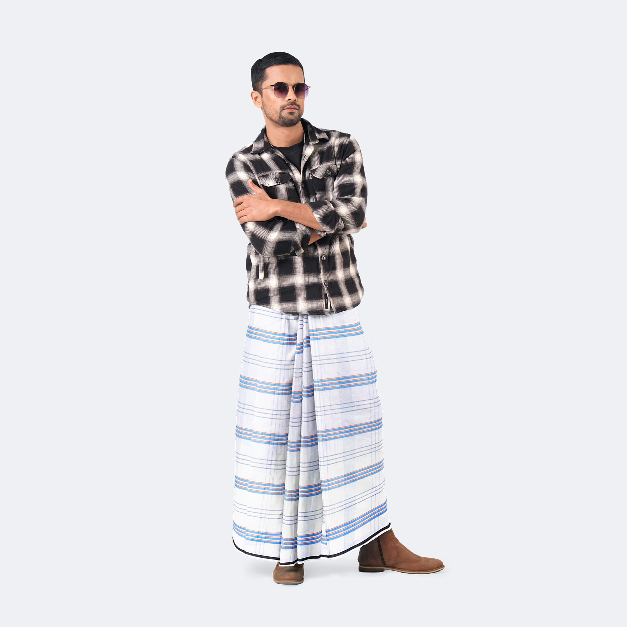 Men’s Everyday Wear Lightweight Check Lungi - Nandonik