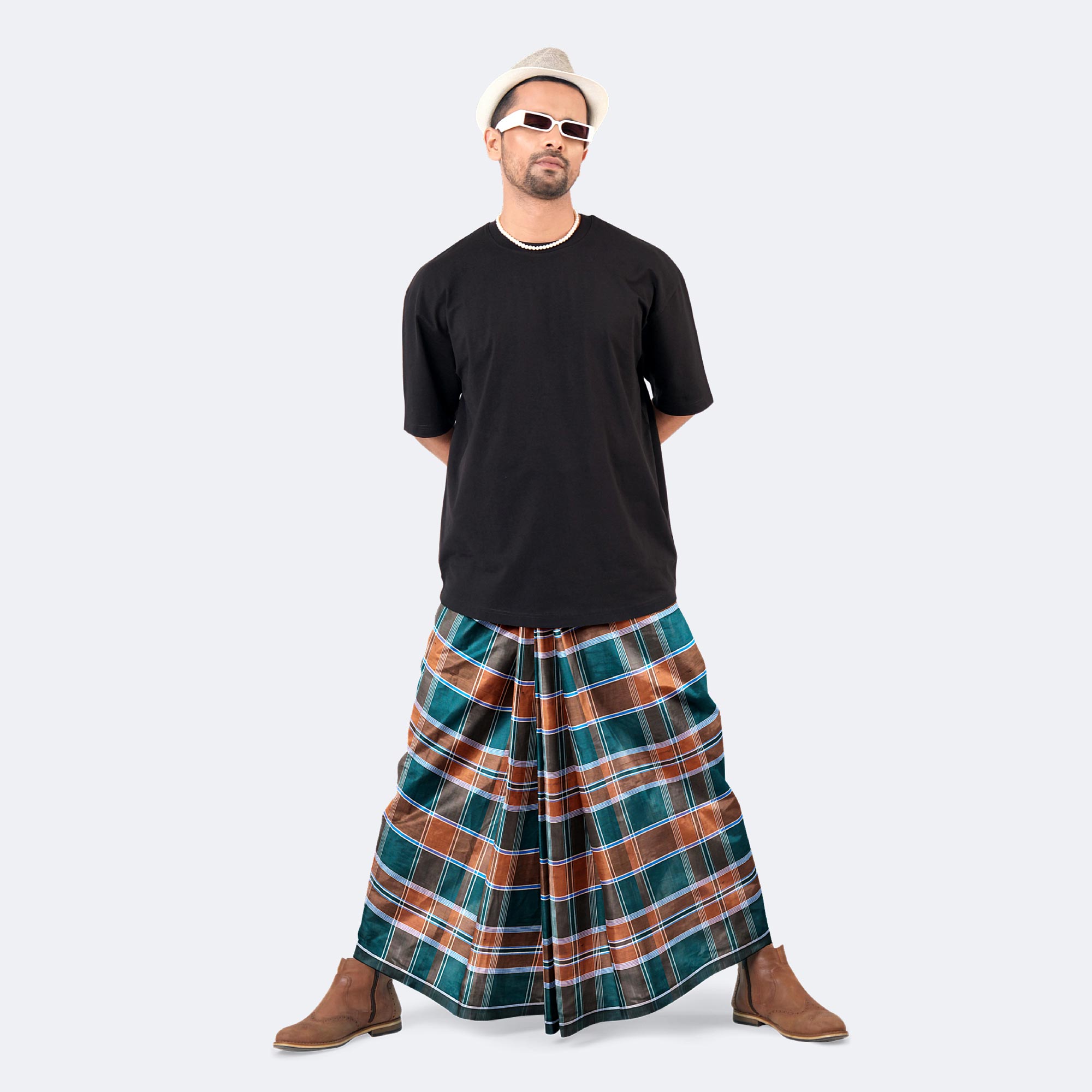 High-quality Multi Stripe Check Lungi - Pradhanno