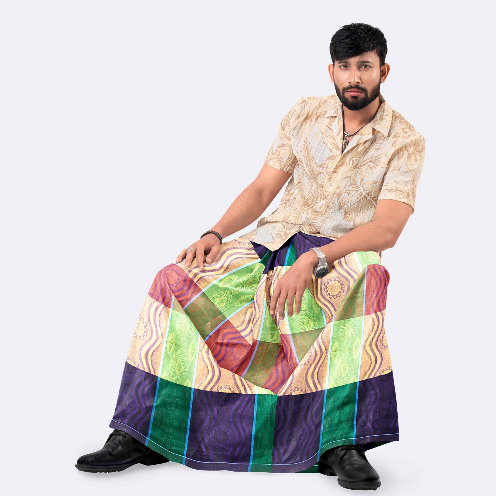 Colorful & Lightweight Check Cotton Lungi - Pradhanno