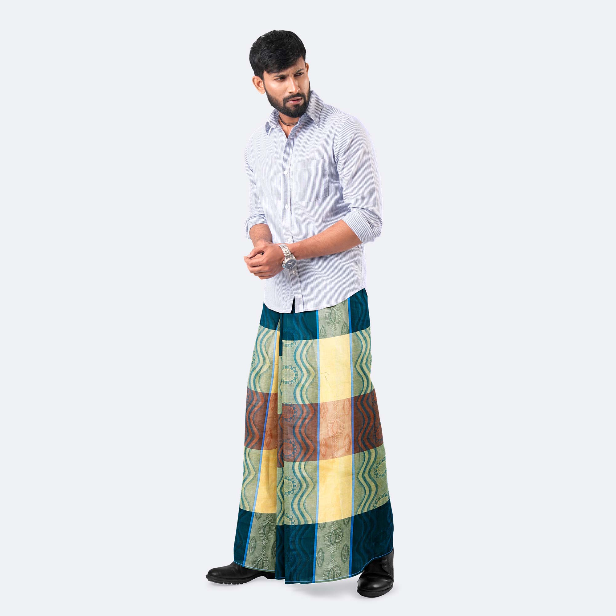 Men’s Premium Dobby Pure Cotton Lungi - Pradhanno