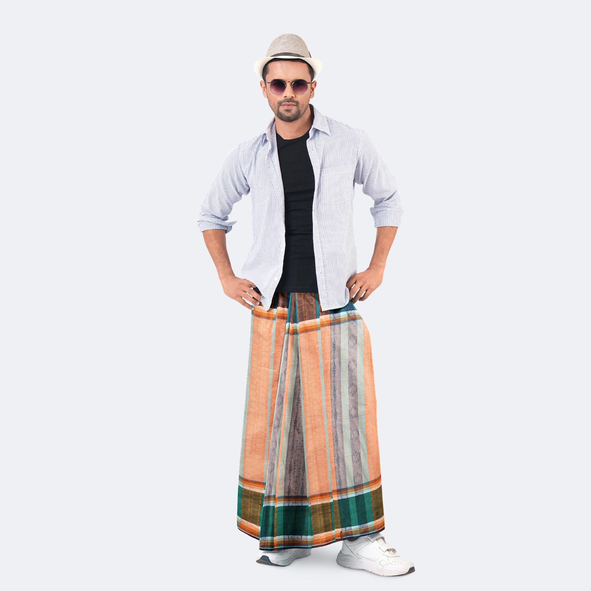 Men’s Elegant Dobby Design Everyday Wear Lungi - Pradhanno