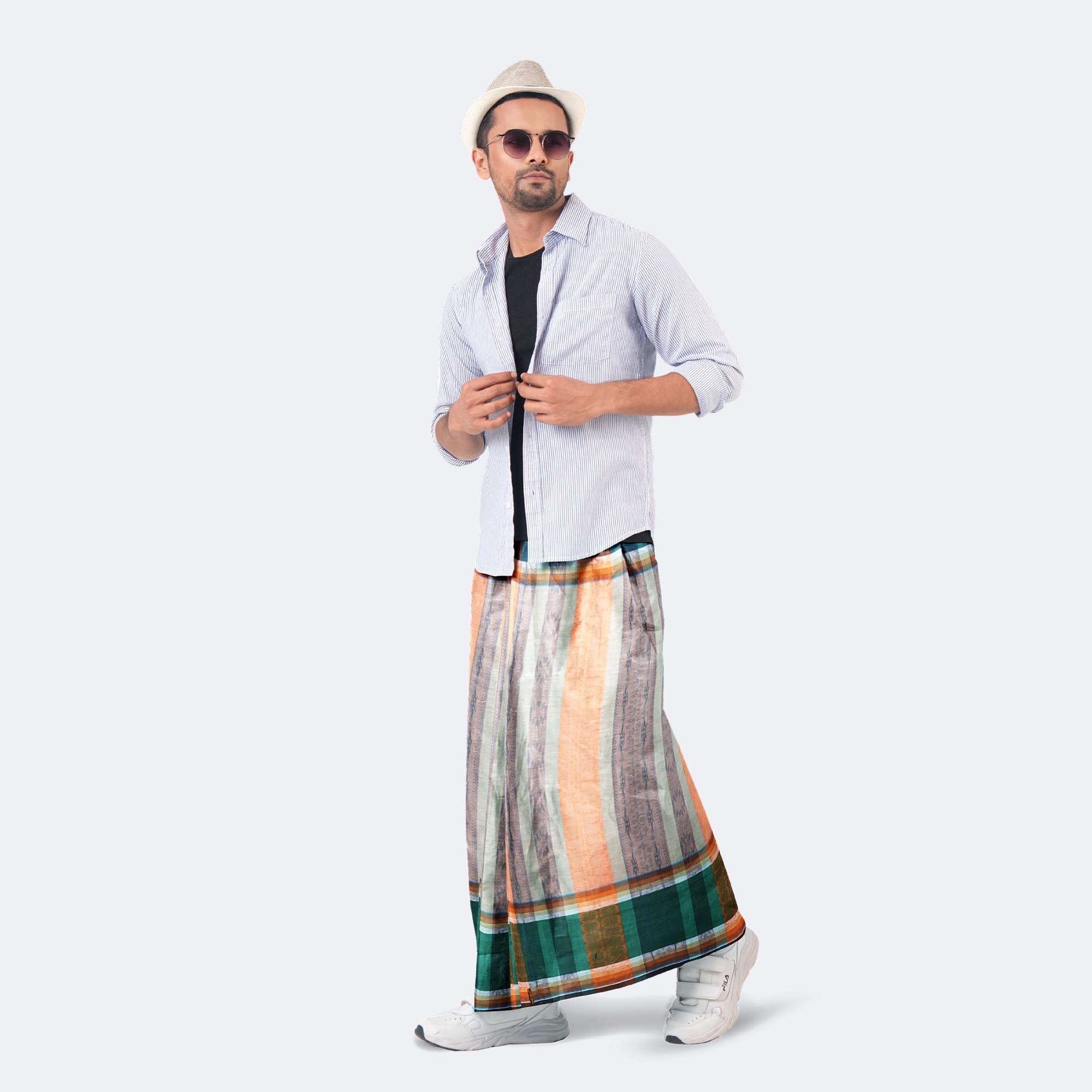 Men’s Elegant Dobby Design Everyday Wear Lungi - Pradhanno