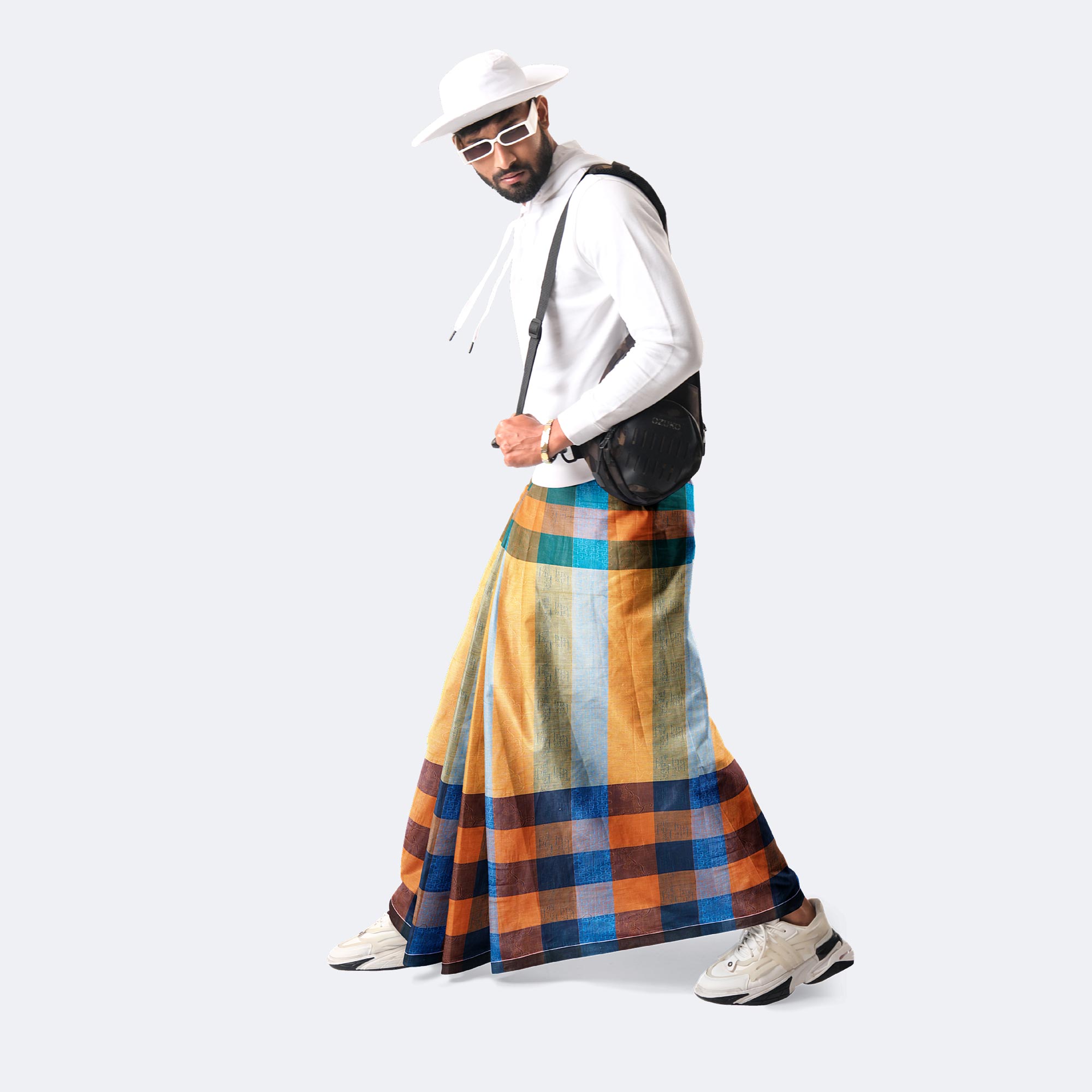 Premium Traditional Dobby Textured Cotton Lungi - Pradhanno