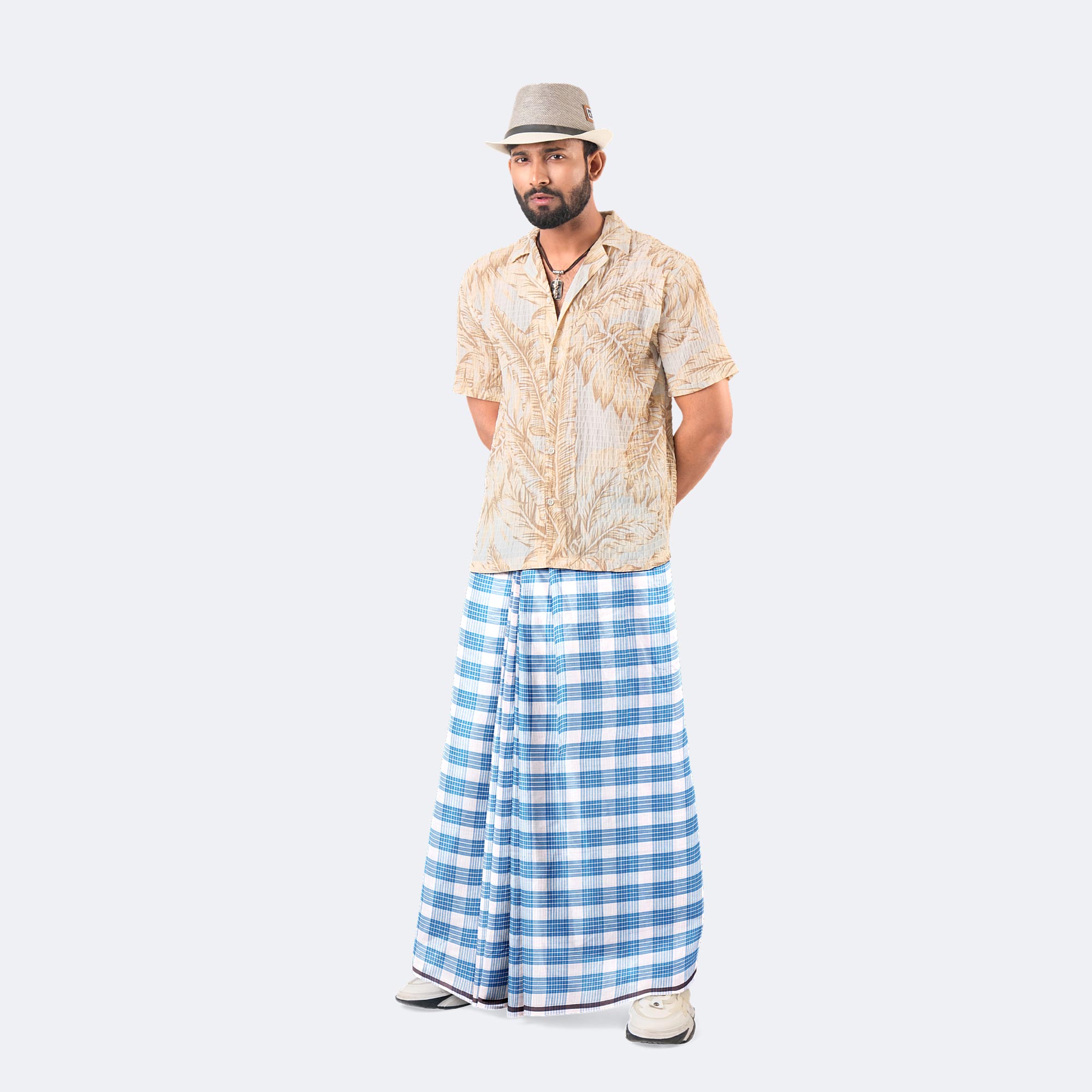 Men’s Soft Pure Cotton Check Lungi - All Ages - Rongdhano