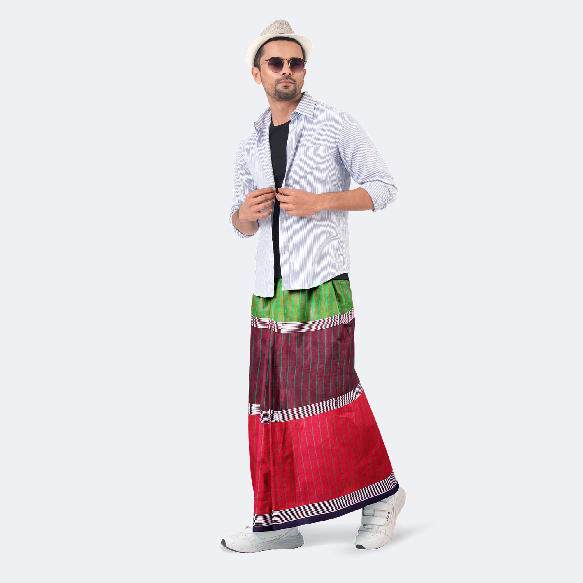 Men’s Classic Cotton Lungi – Premium Quality - Showkhin