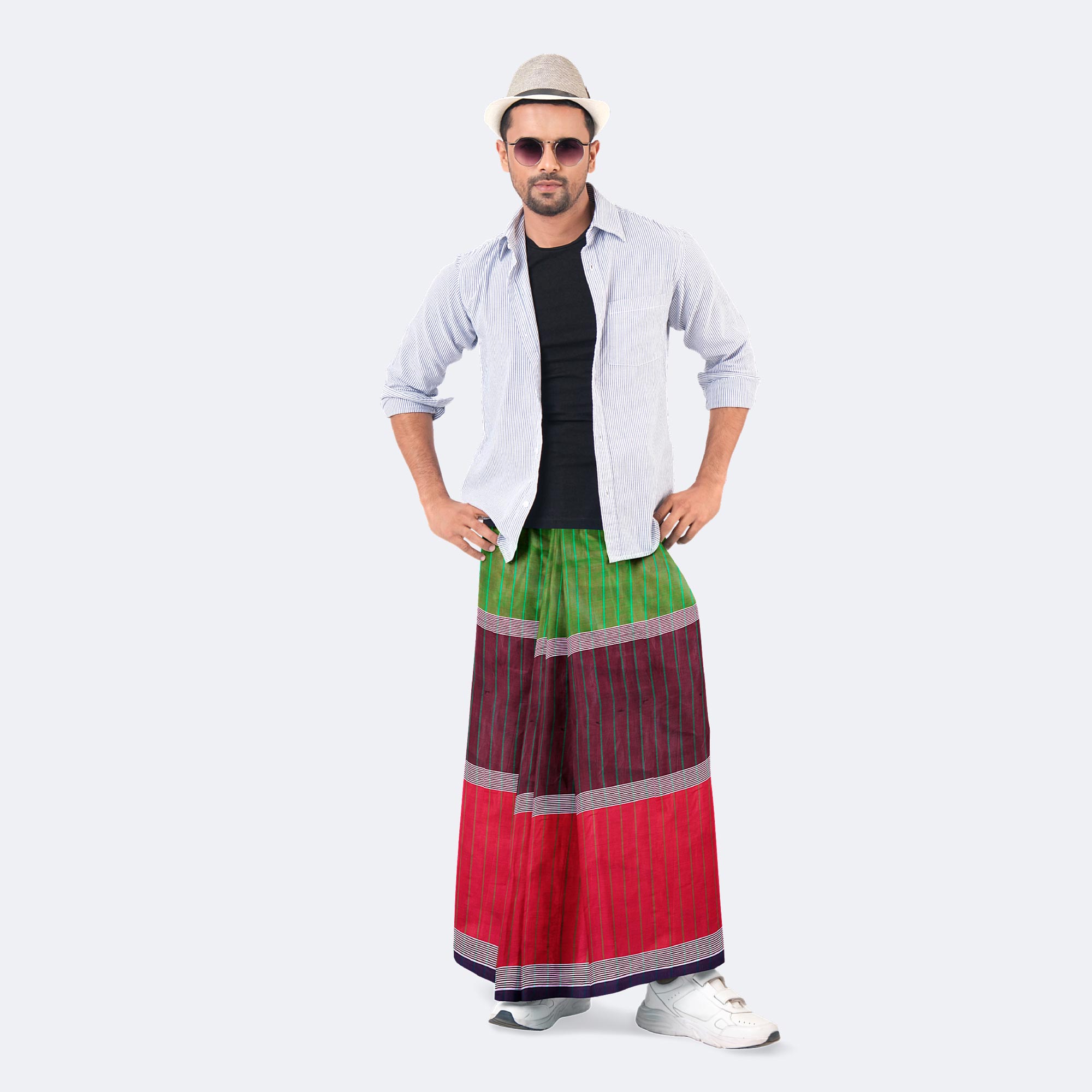 Men’s Classic Cotton Lungi – Premium Quality - Showkhin