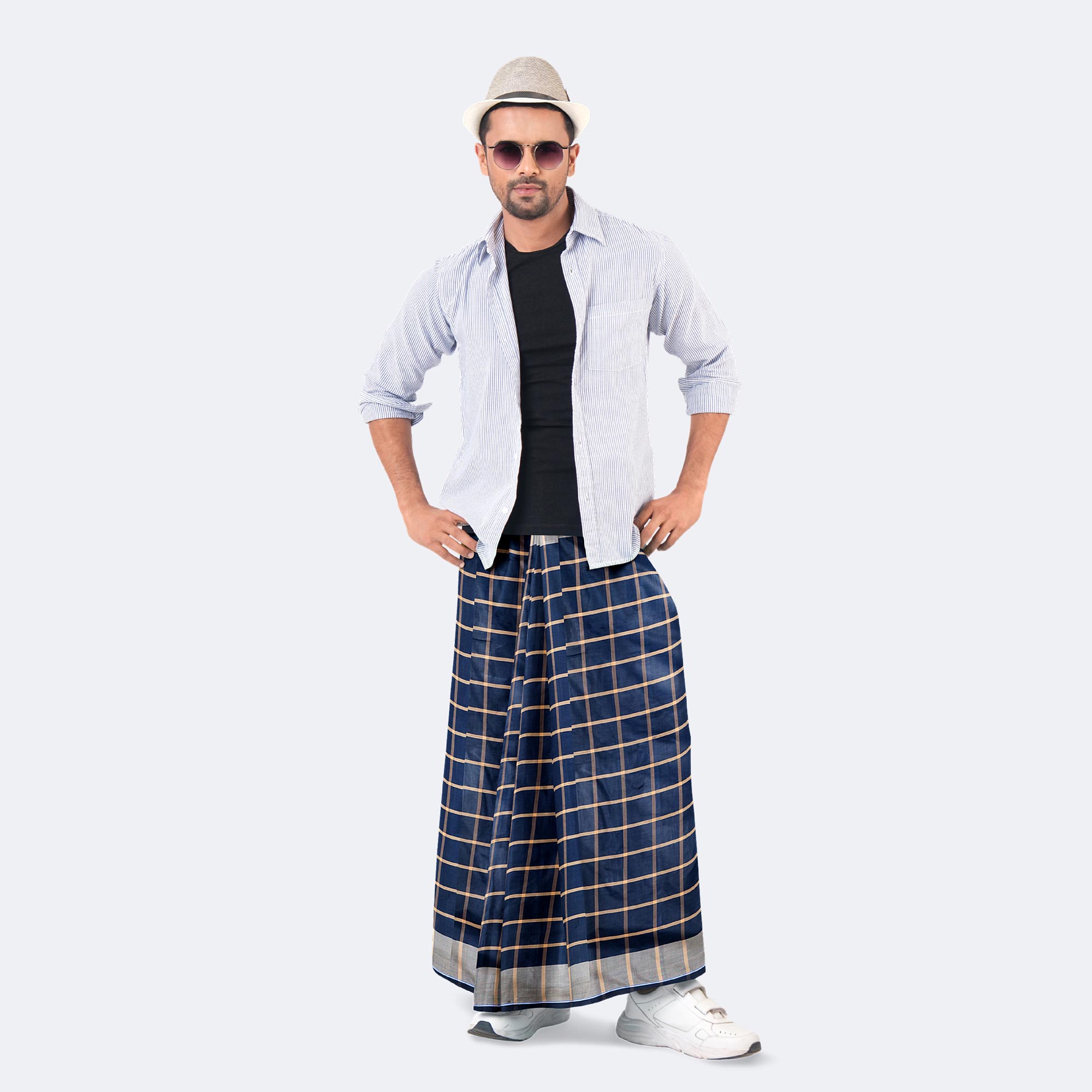 Men’s Soft & Stylish Multicolor Striped Lungi - Showkhin