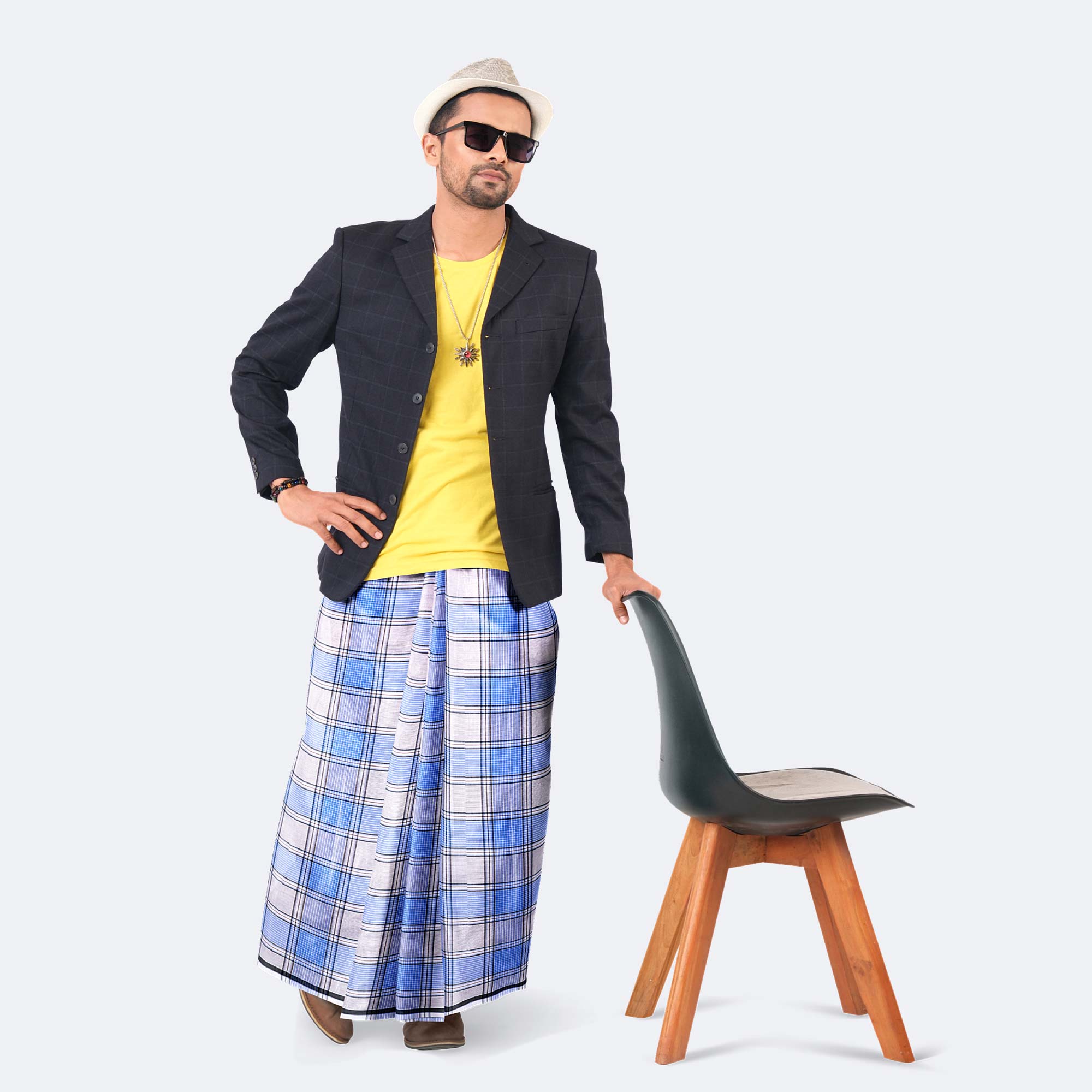 Men’s Ultra-Comfort Lightweight Striped Cotton Lungi - Shuveccha