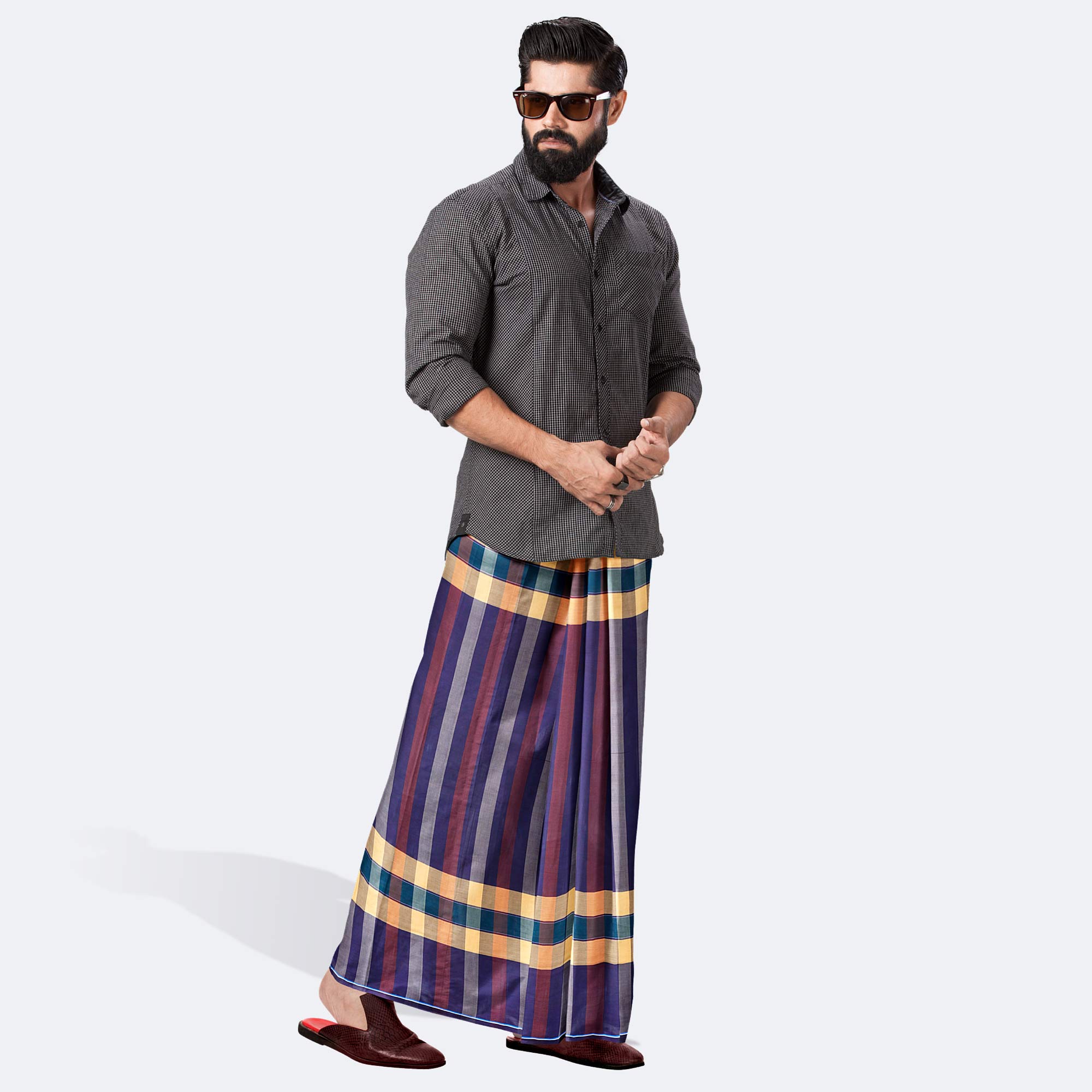 Men’s Relaxed Fit Soft Cotton Lungi - Style