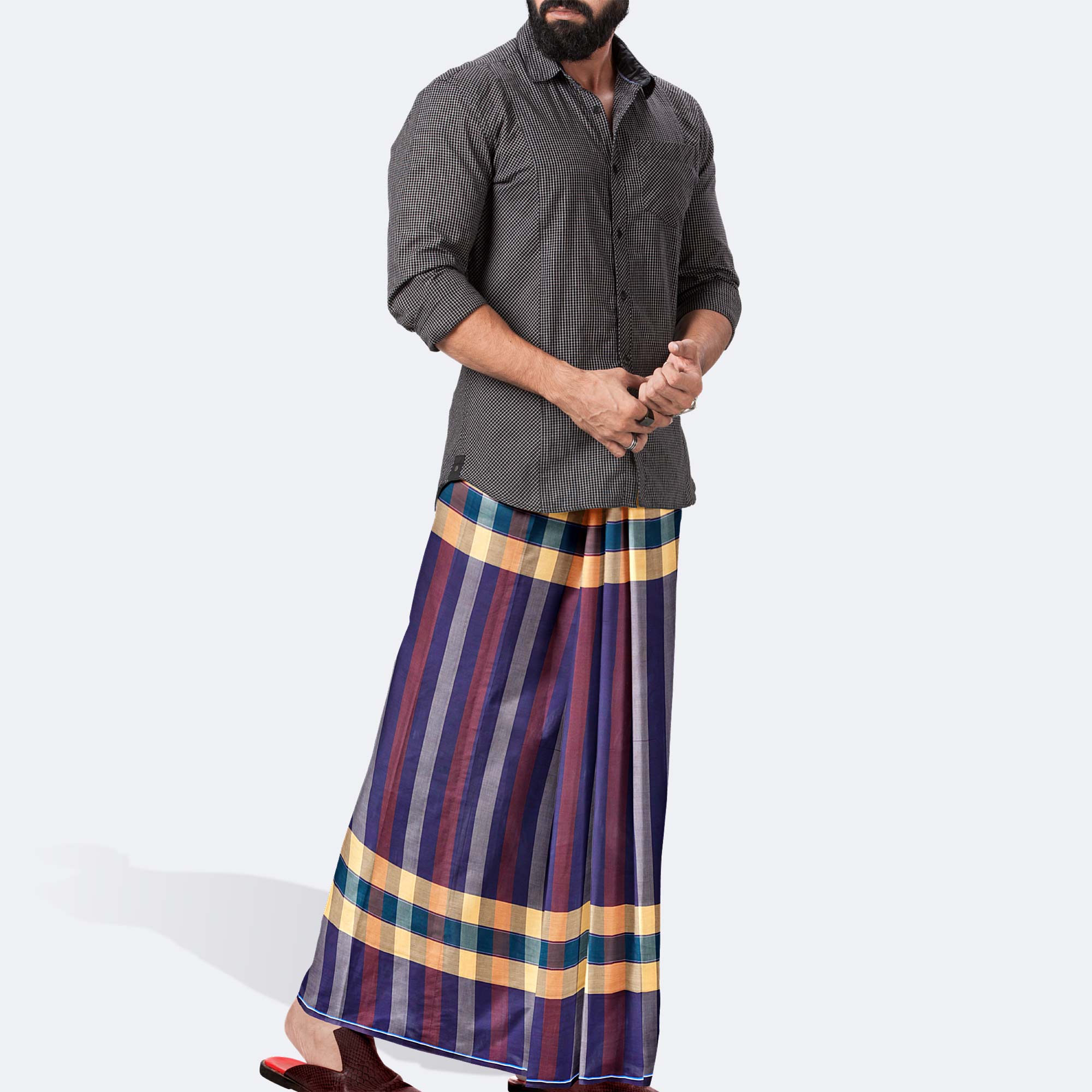 Men’s Relaxed Fit Soft Cotton Lungi - Style