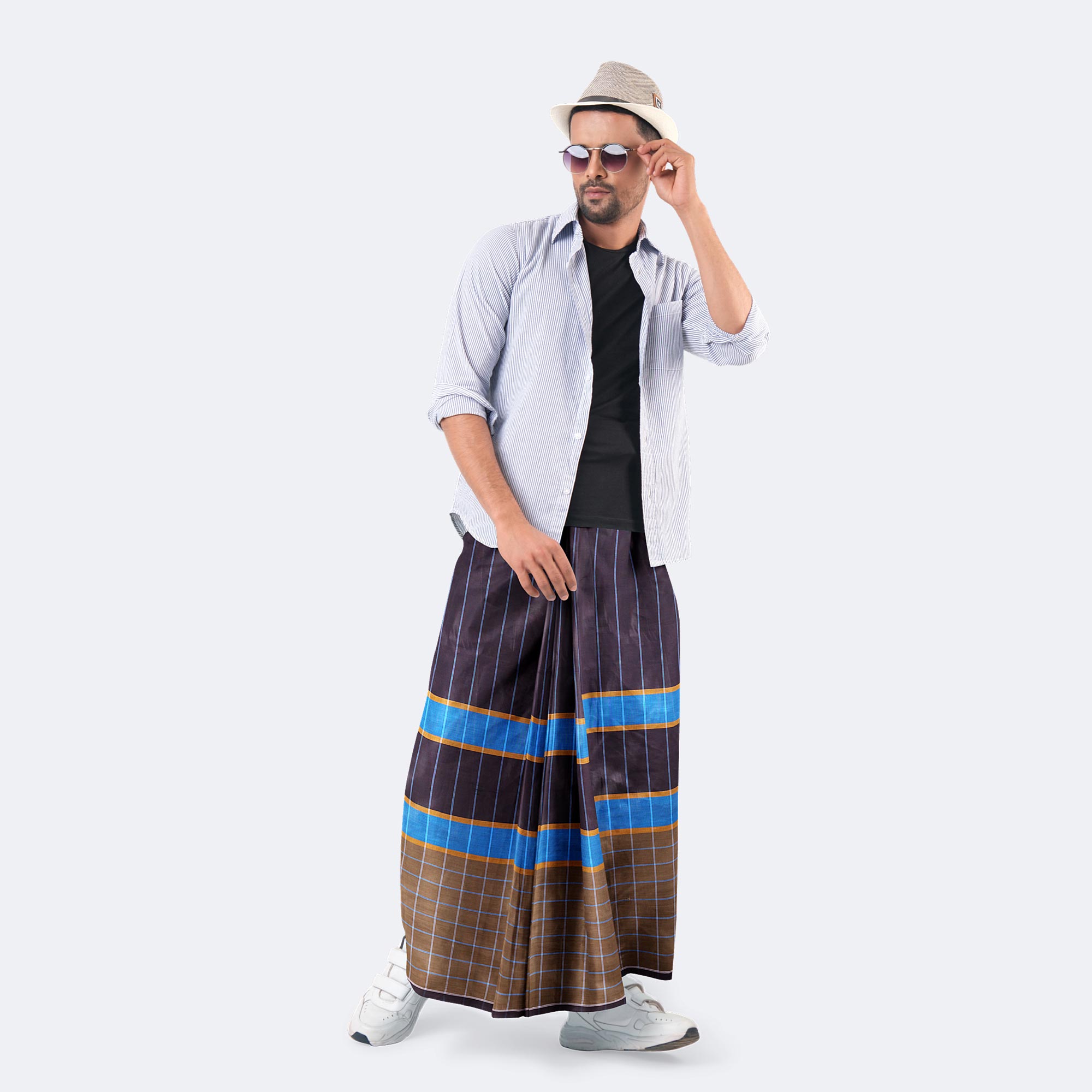 Men’s Striped Cotton Premium Lungi – All-Day Wear - Torongo