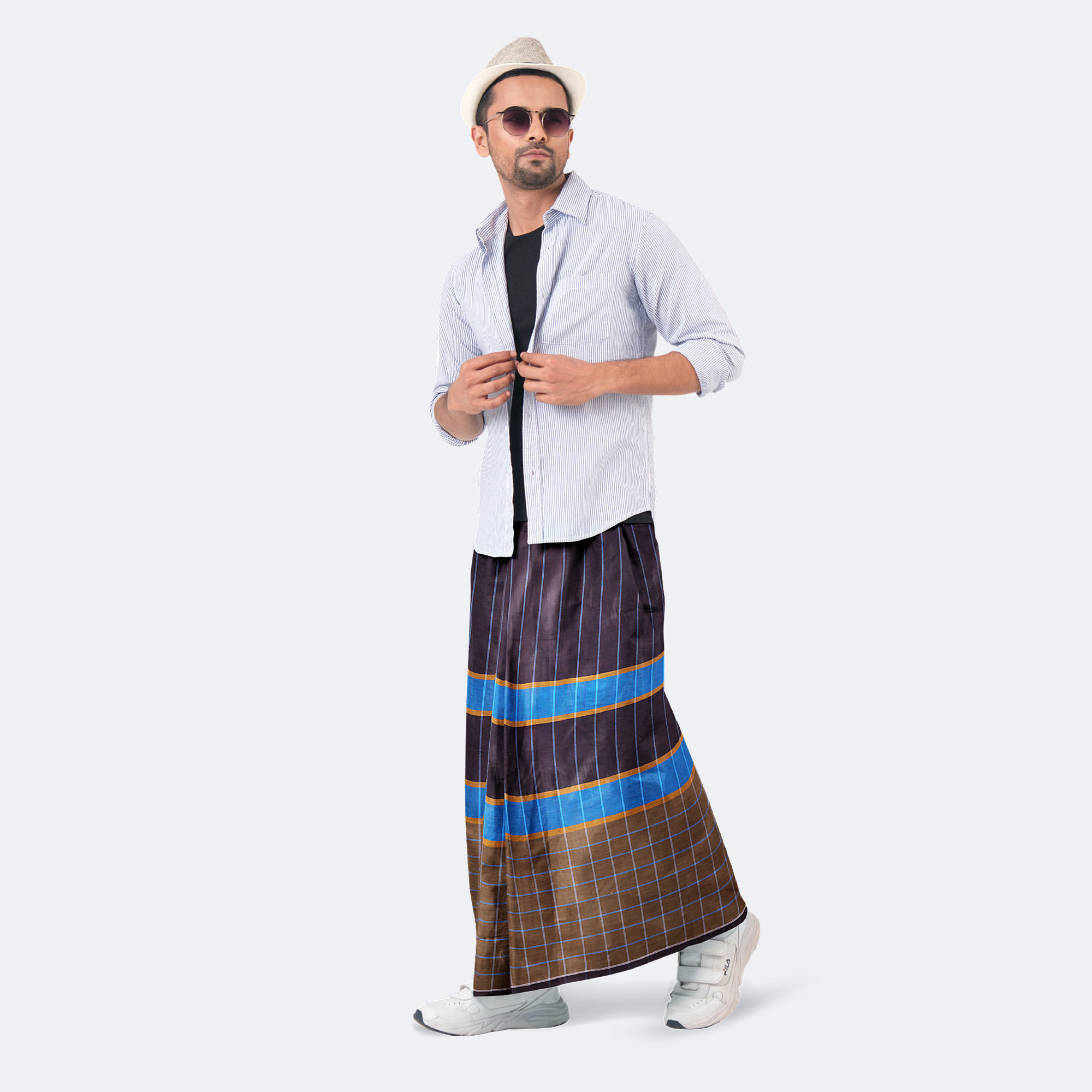 Men’s Striped Cotton Premium Lungi – All-Day Wear - Torongo