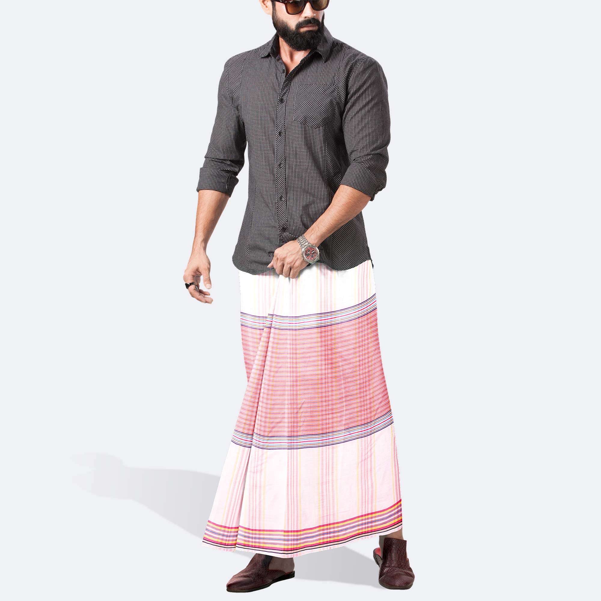 Amanat Shah Lungi - White Gold Plus