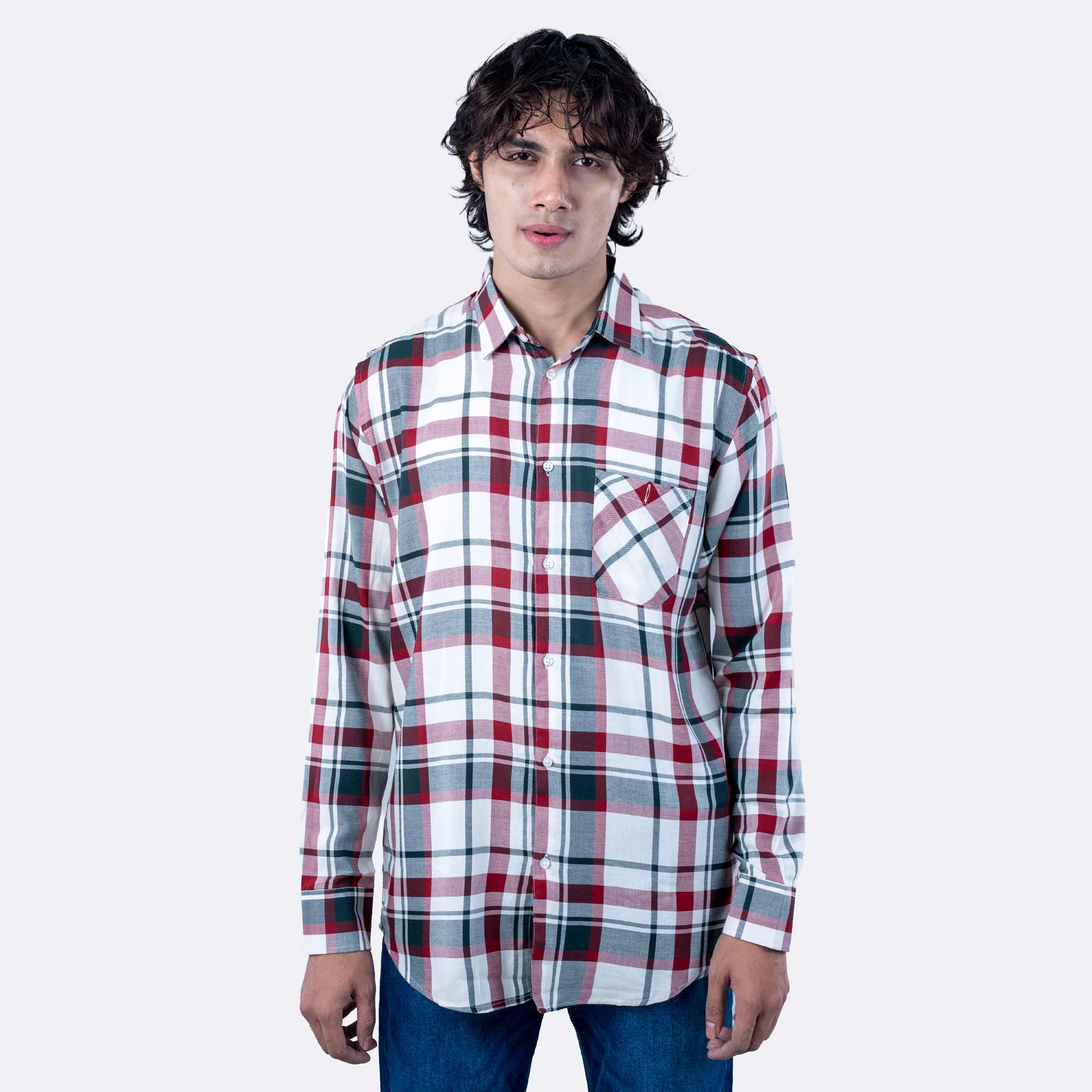 Yarn-Dyed Twill Cotton Shirt