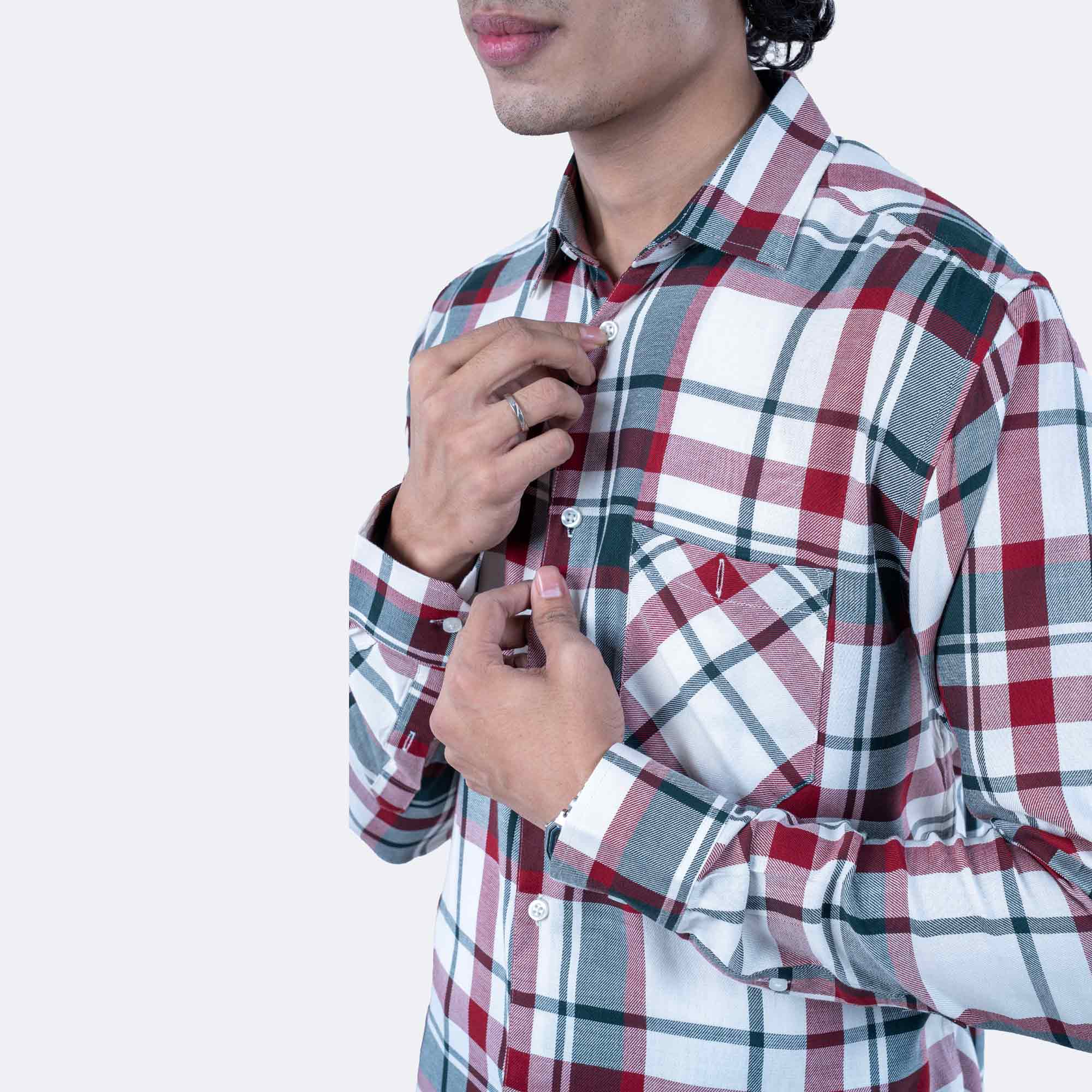 Yarn-Dyed Twill Cotton Shirt