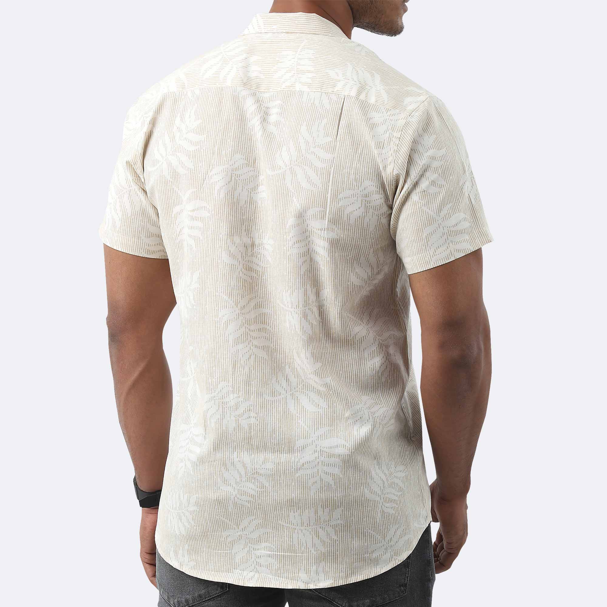 Lightweight Cotton-Linen Printed Shirt