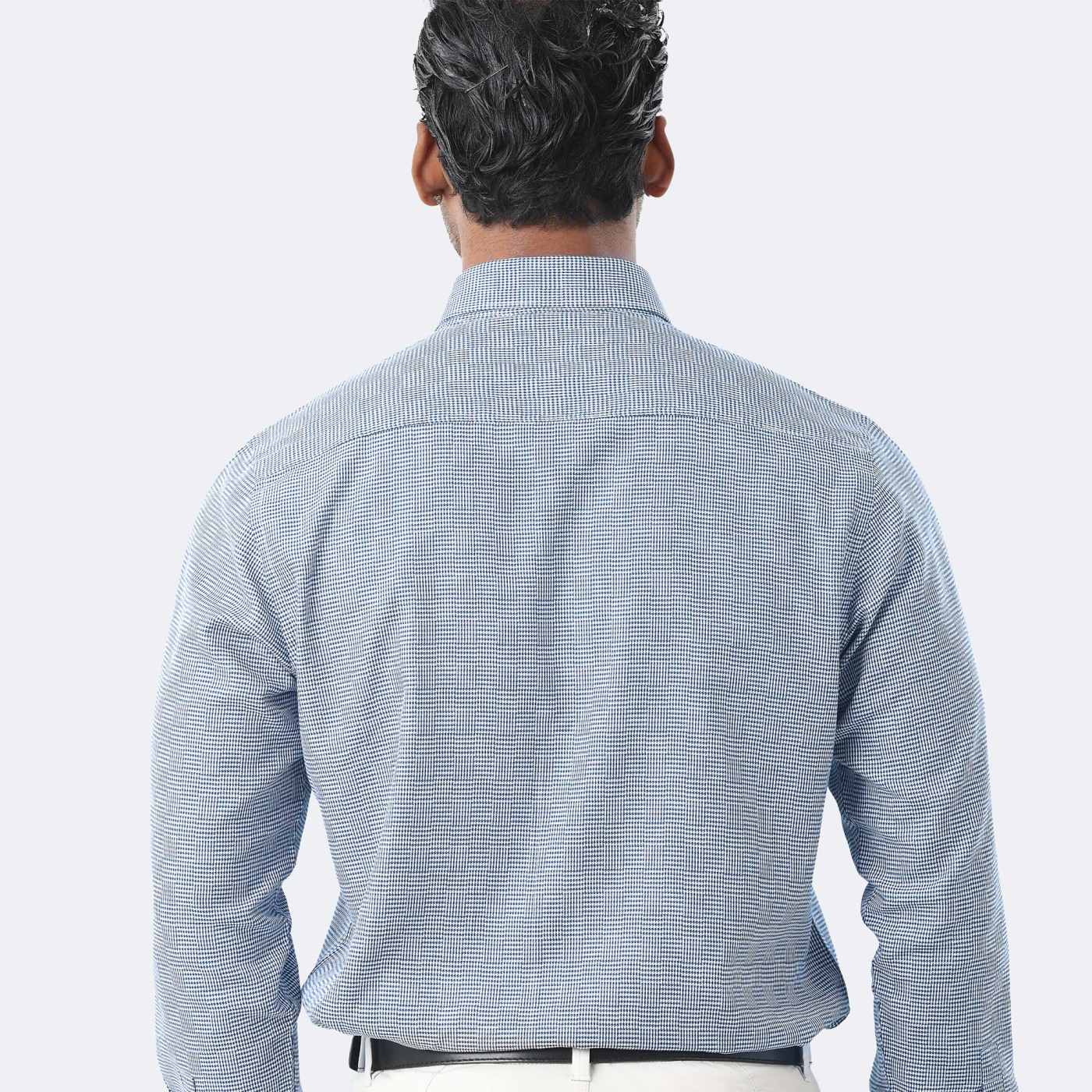 Easy Care Yarn-Dyed Cotton Dobby Shirt
