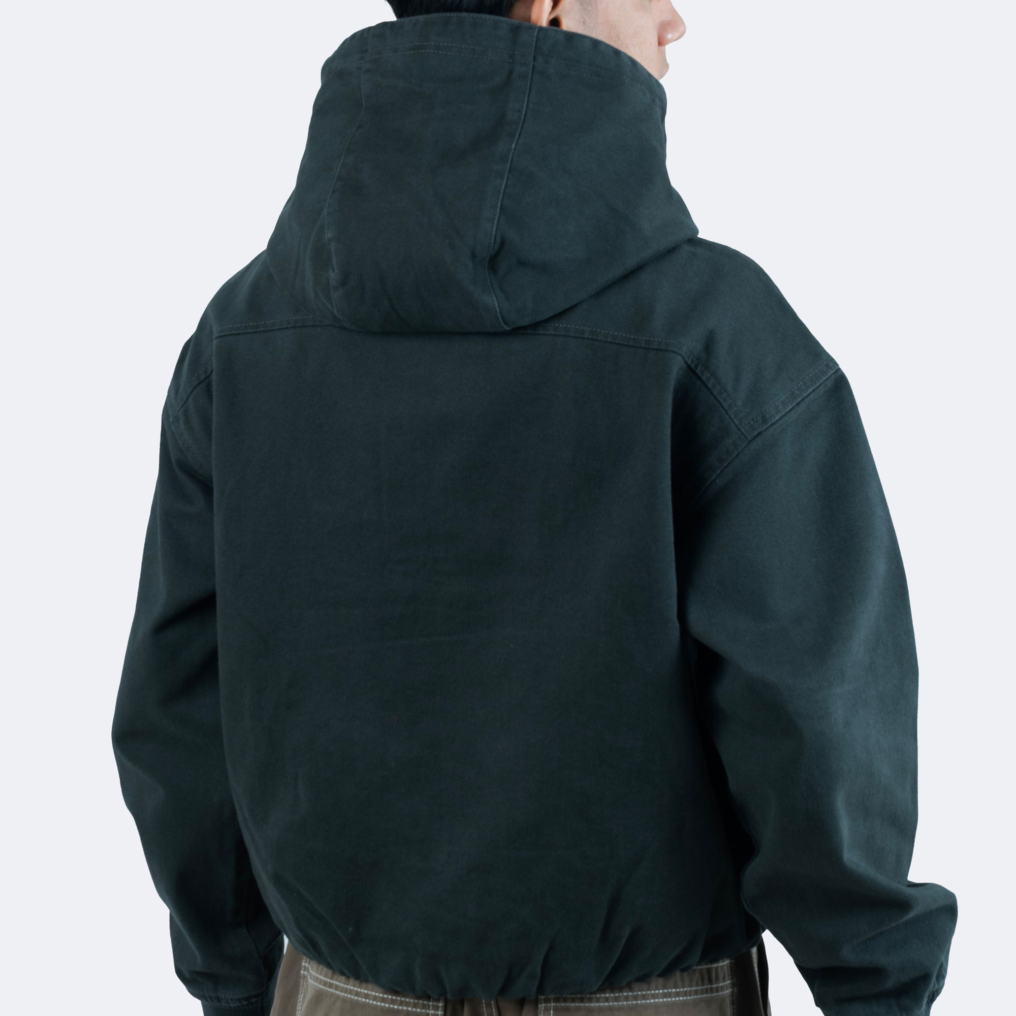 Cotton Bomber Hood Green