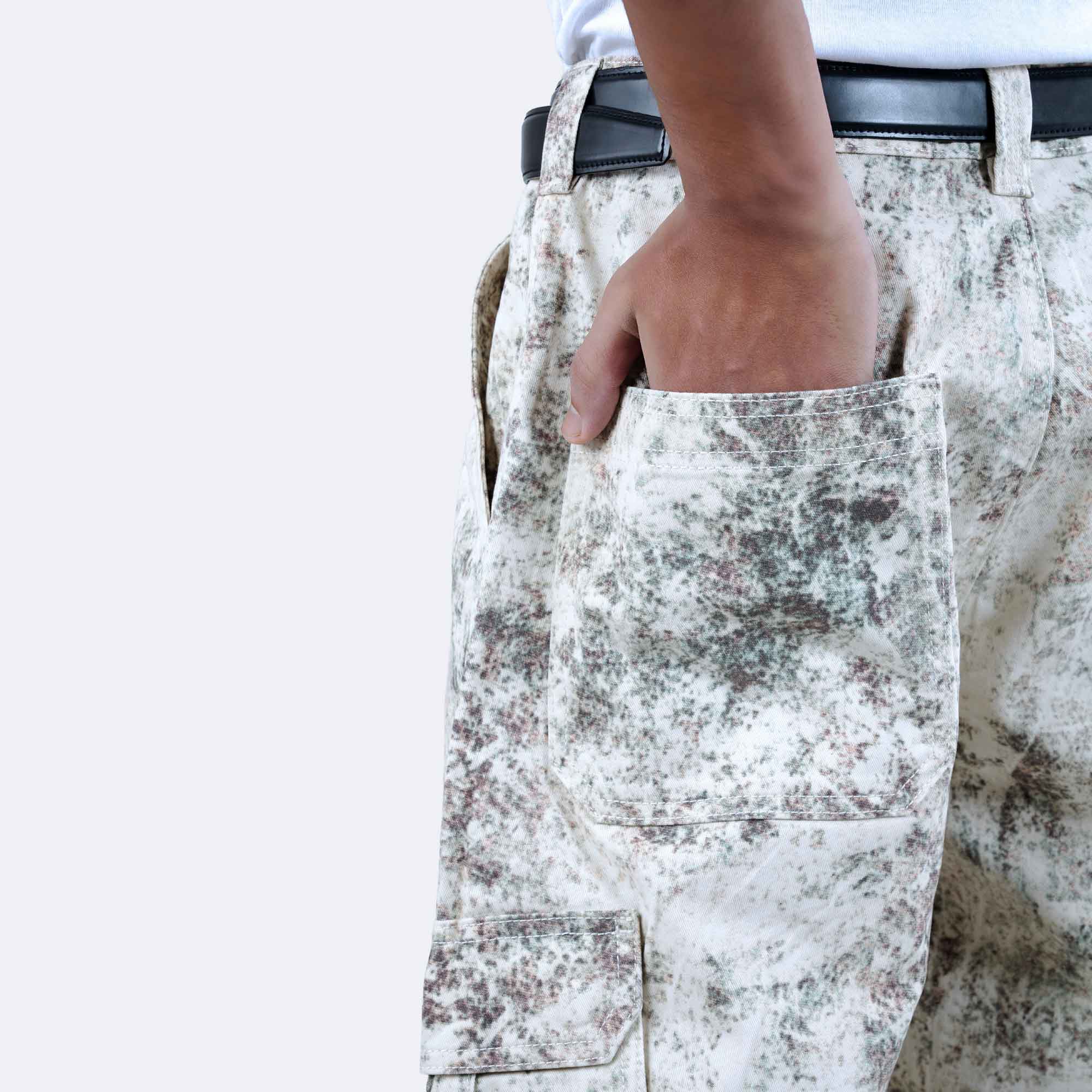 Men’s Trendy Snow Print Baggy Pants