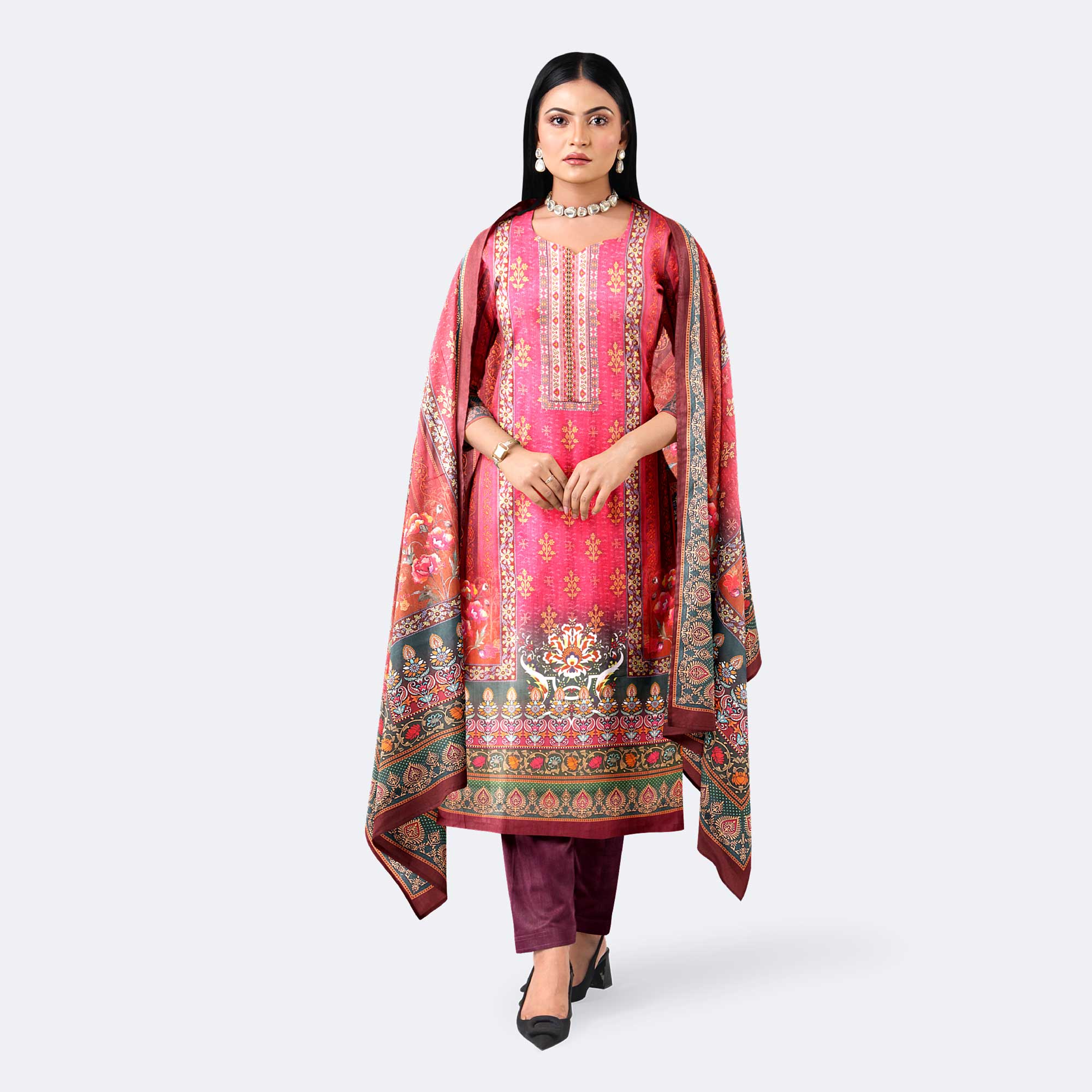 Digital Printed Trendy Cotton Salwar Kameez