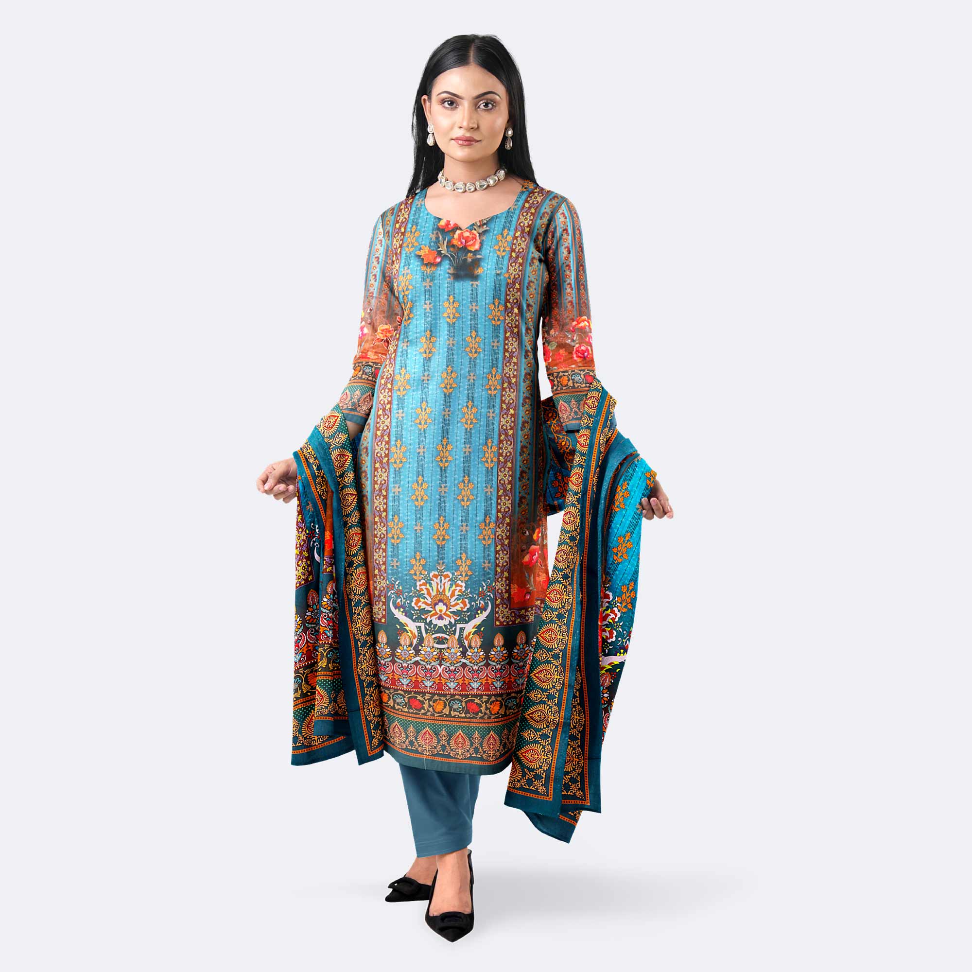 Digital Printed Cotton Salwar Kameez