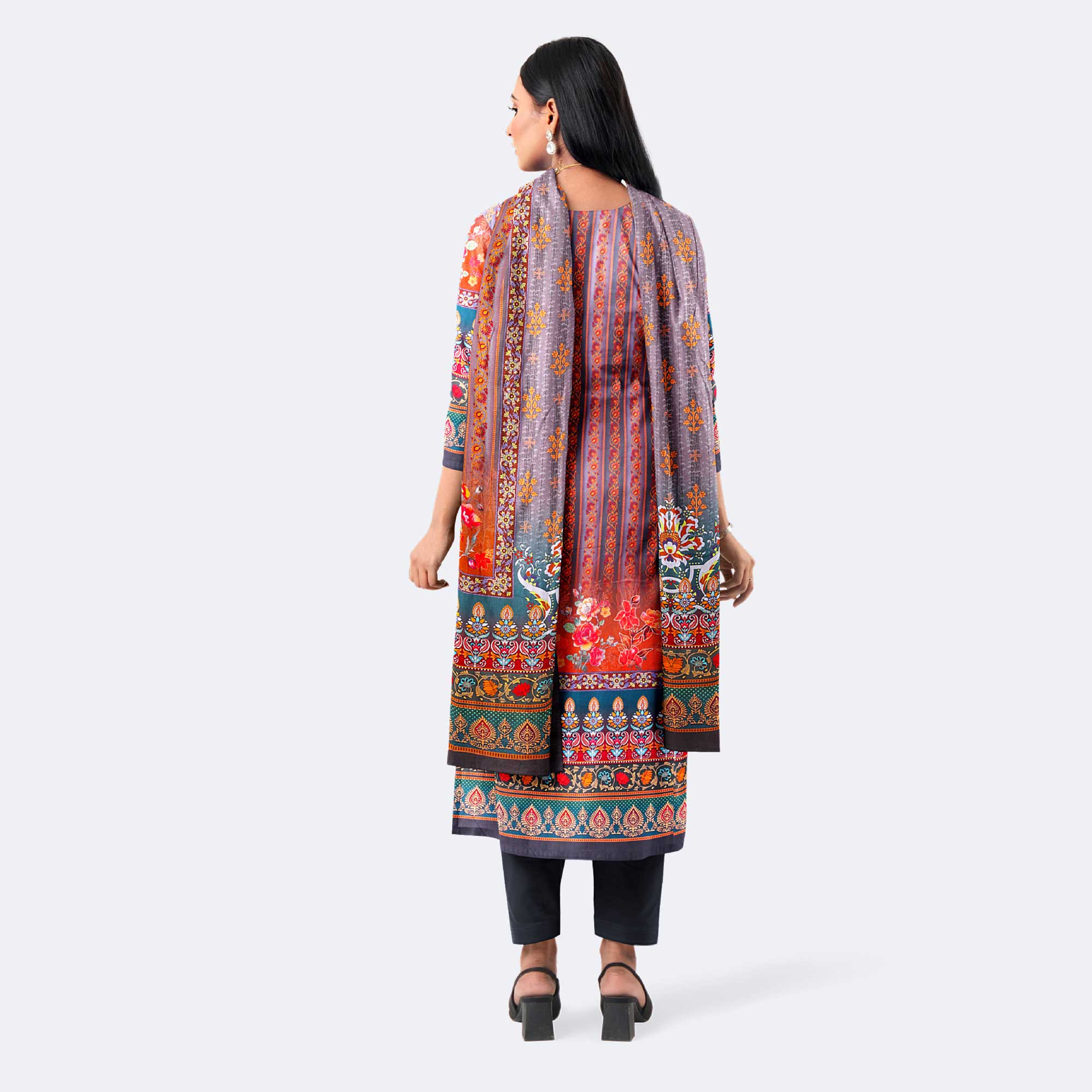 Stylish Digital Print Cotton Salwar Kameez