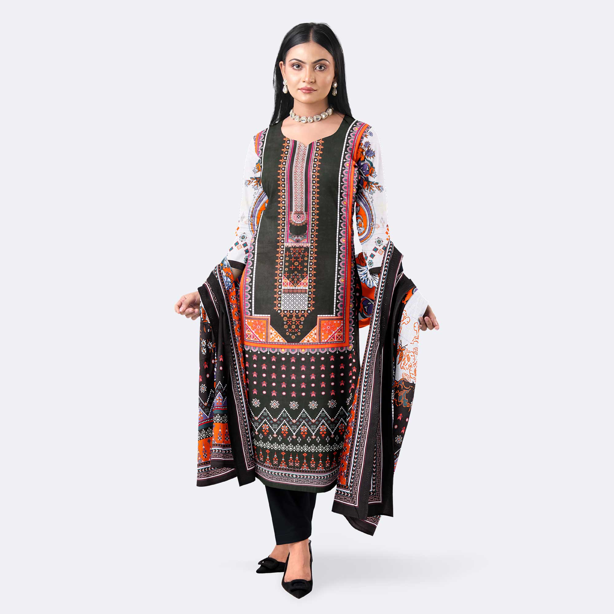 Women’s Digital Printed Salwar Kameez (100% Cotton)