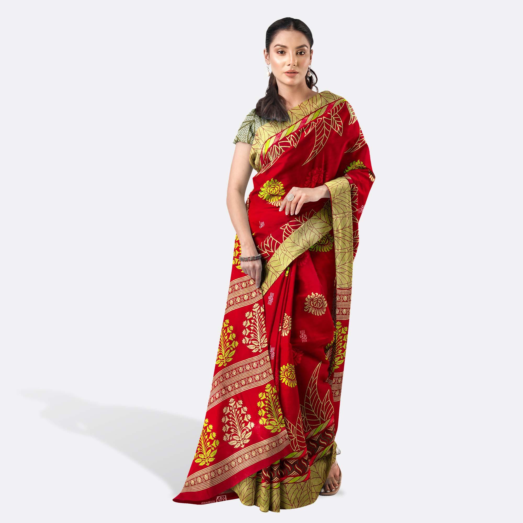 Multicolor Digital Print Saree