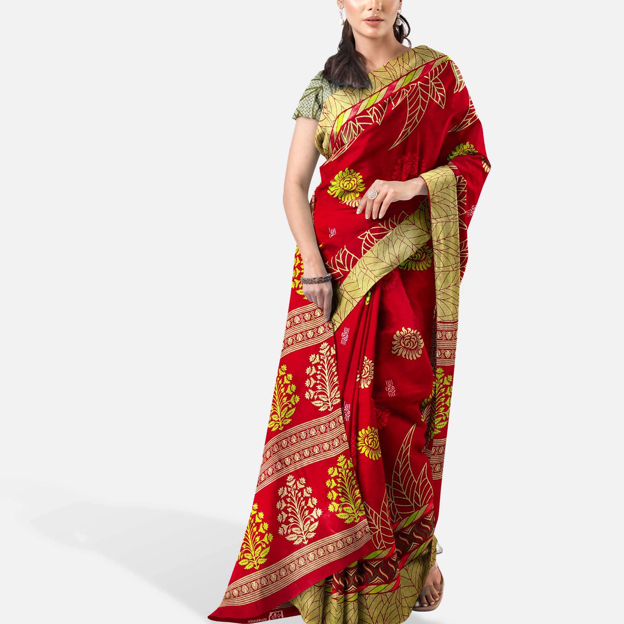 Elegant Multicolor Digital Print Saree