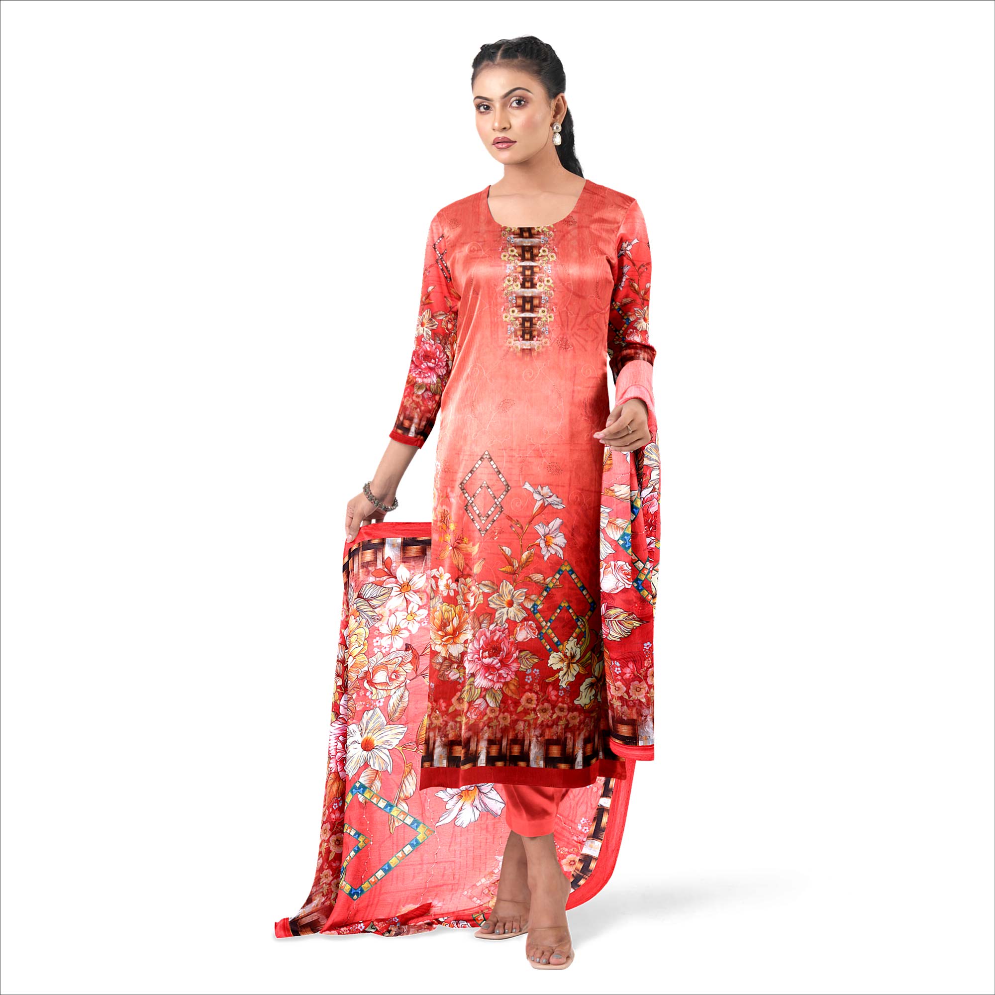 Digital Print Pure Cotton Salwar Kameez