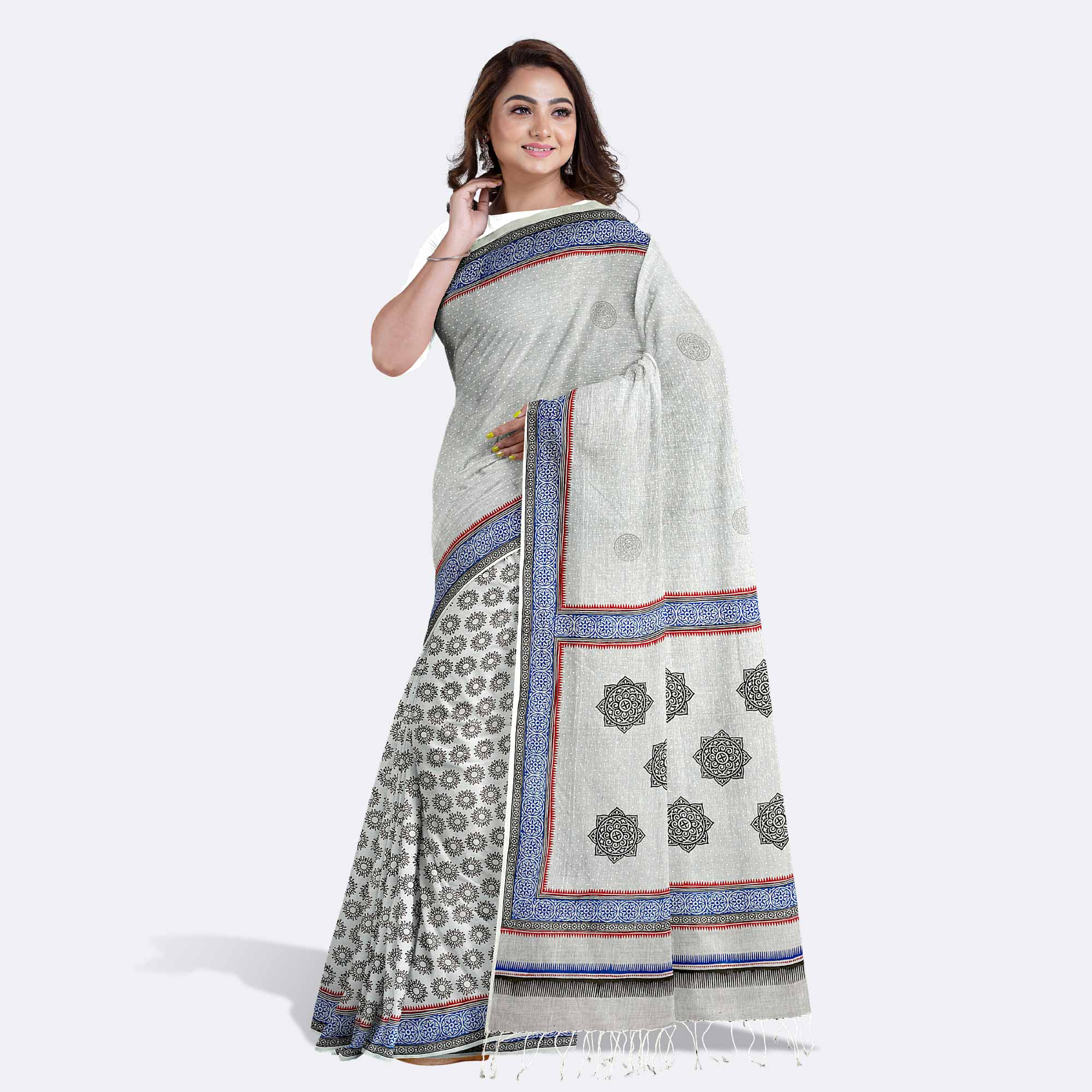 Block Paint Saree