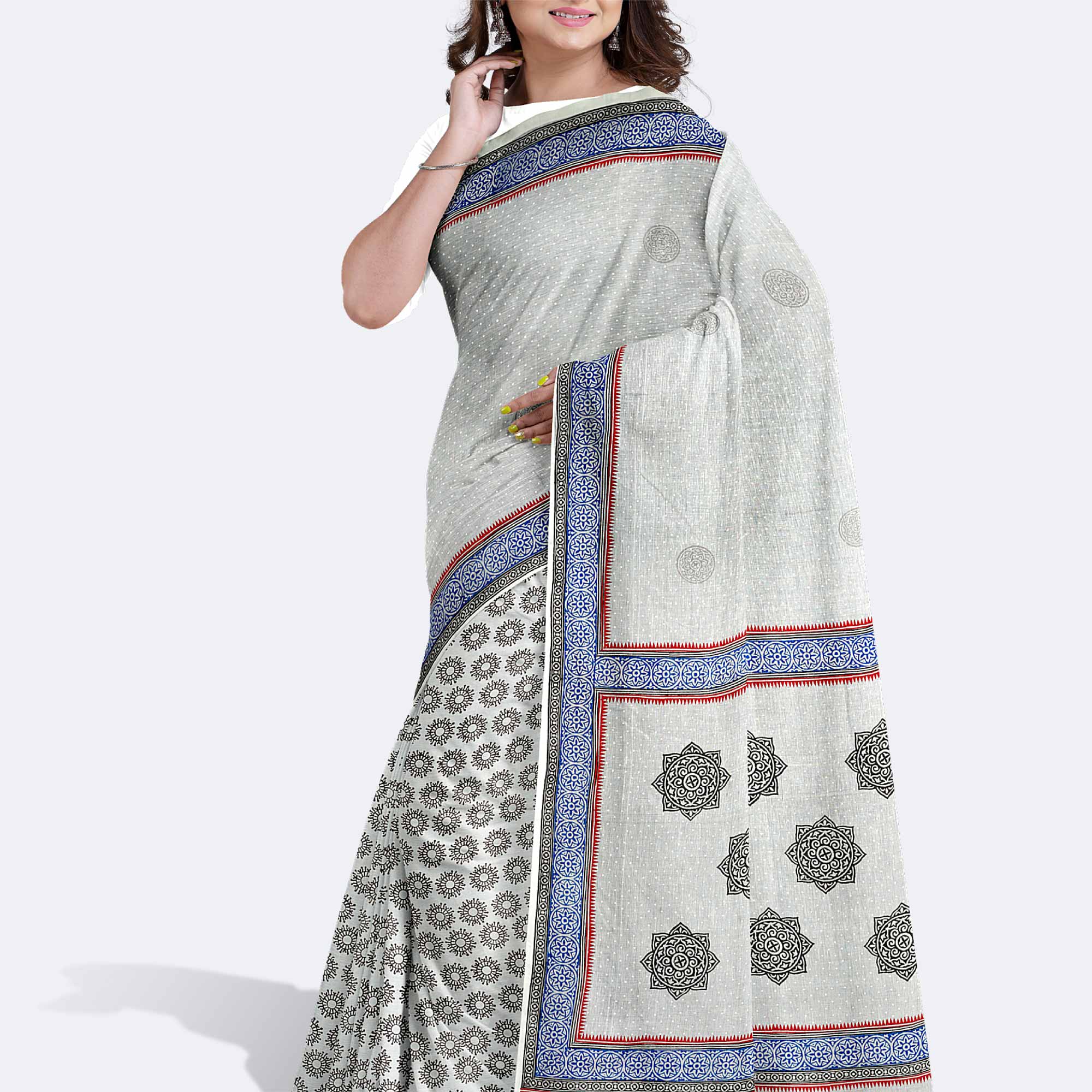 Block Paint Saree