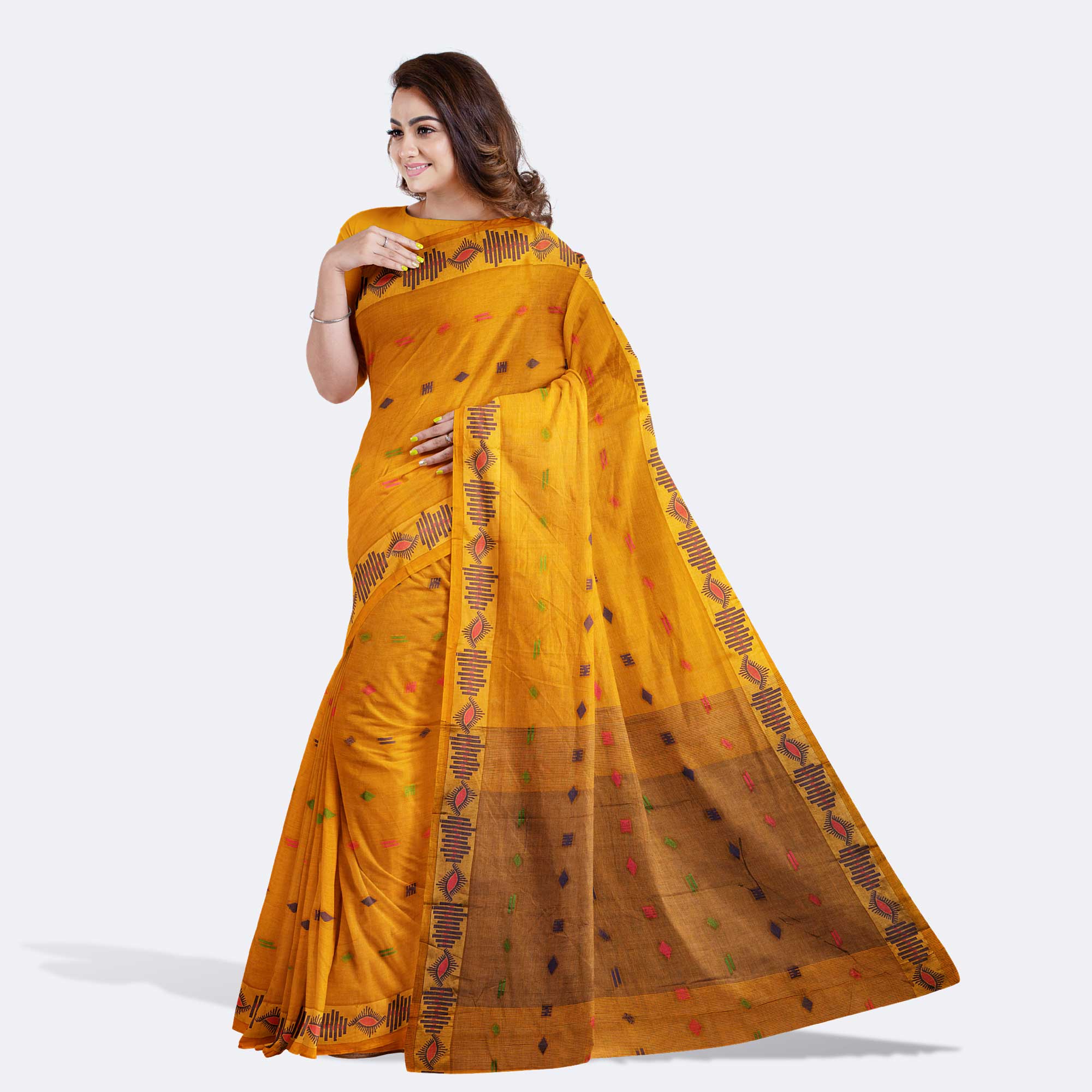 Yellow Color Tant Saree