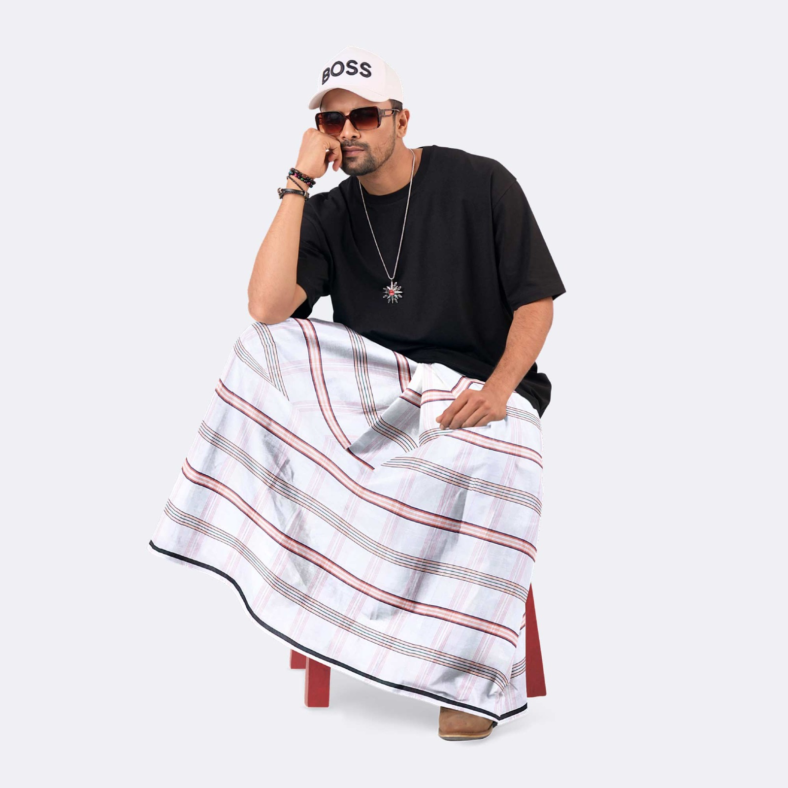 Men’s Everyday Comfort Striped Cotton Lungi - Fantastic