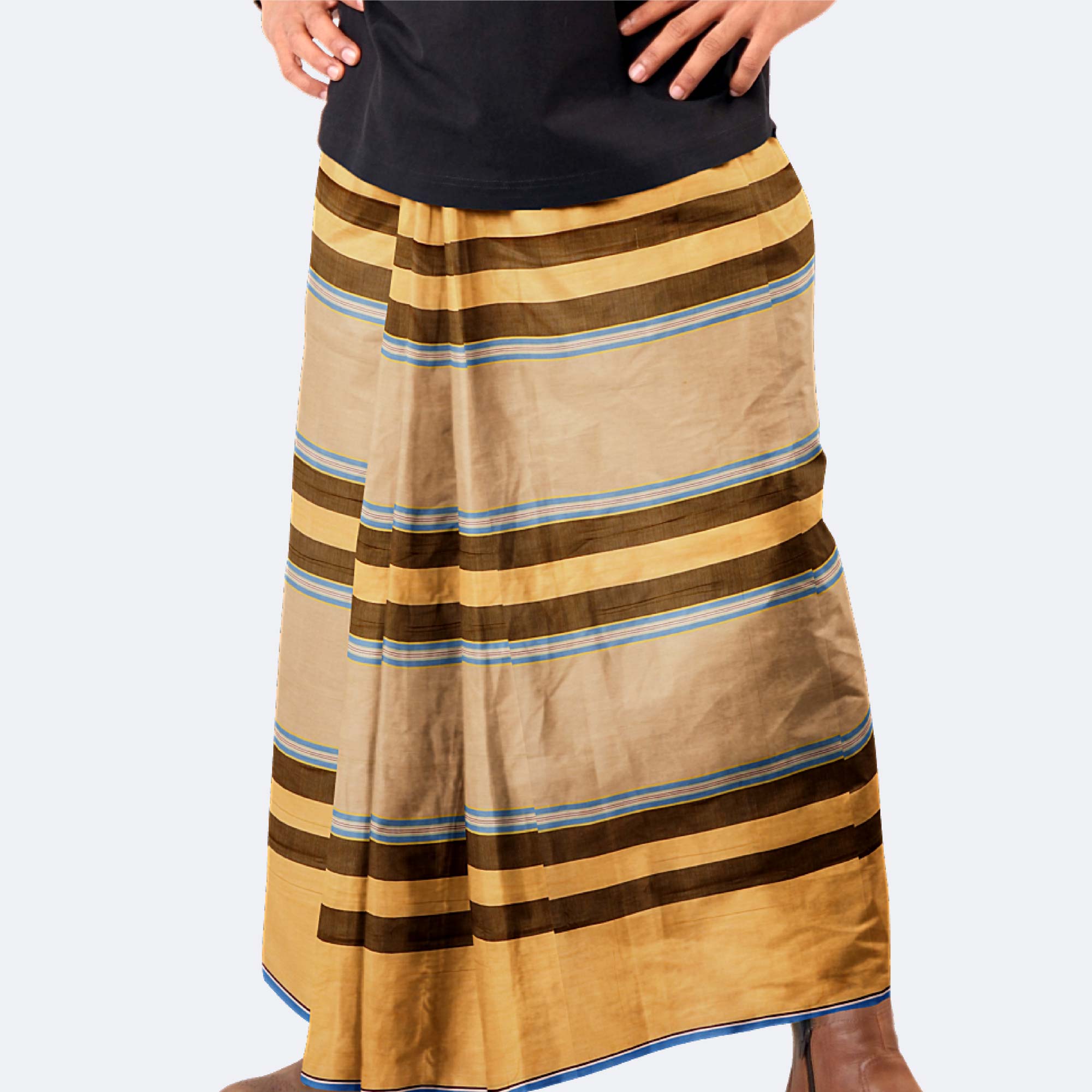 Aqua Green Color Cotton Lungi - Bikkhato