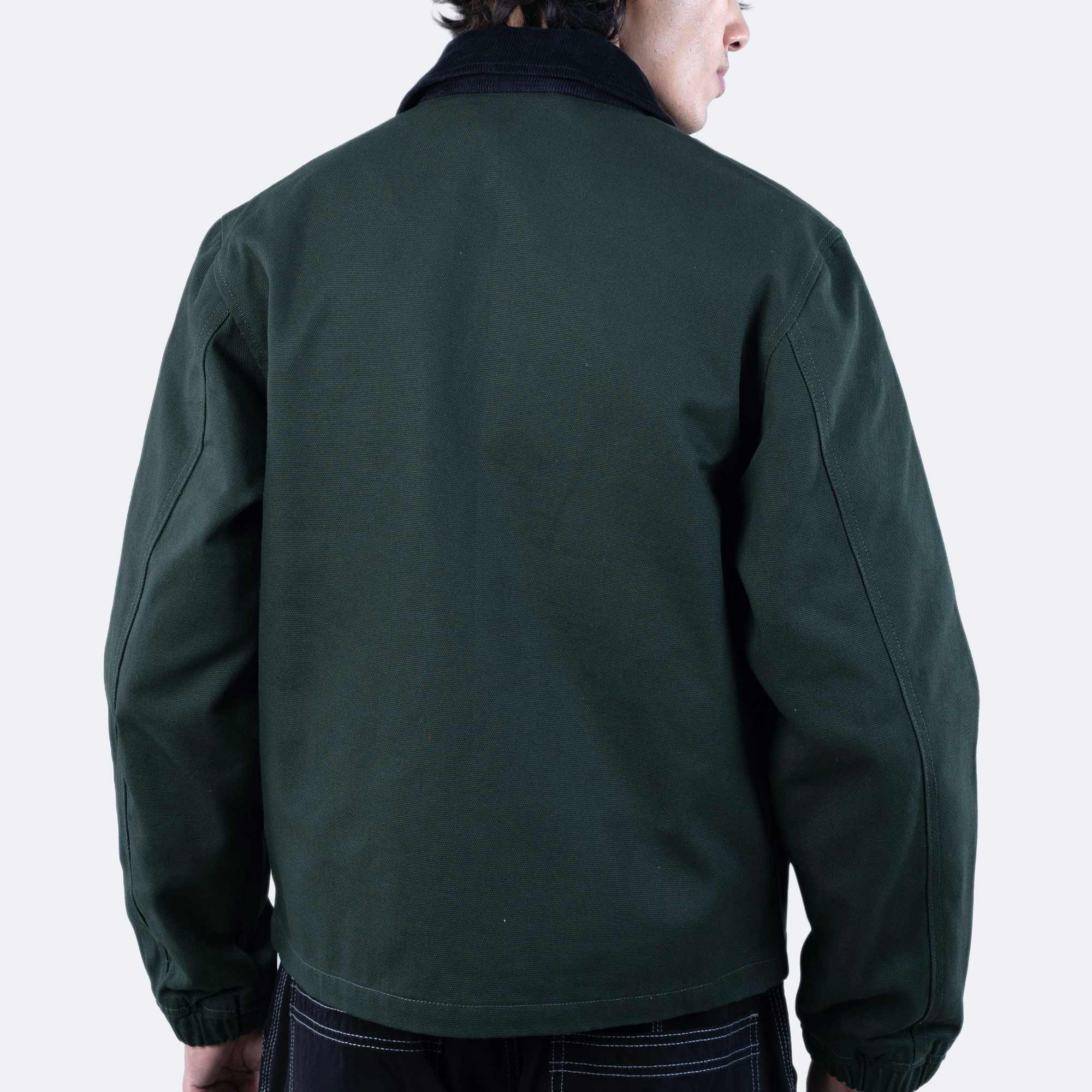 Jacket With Contrast Collar Green