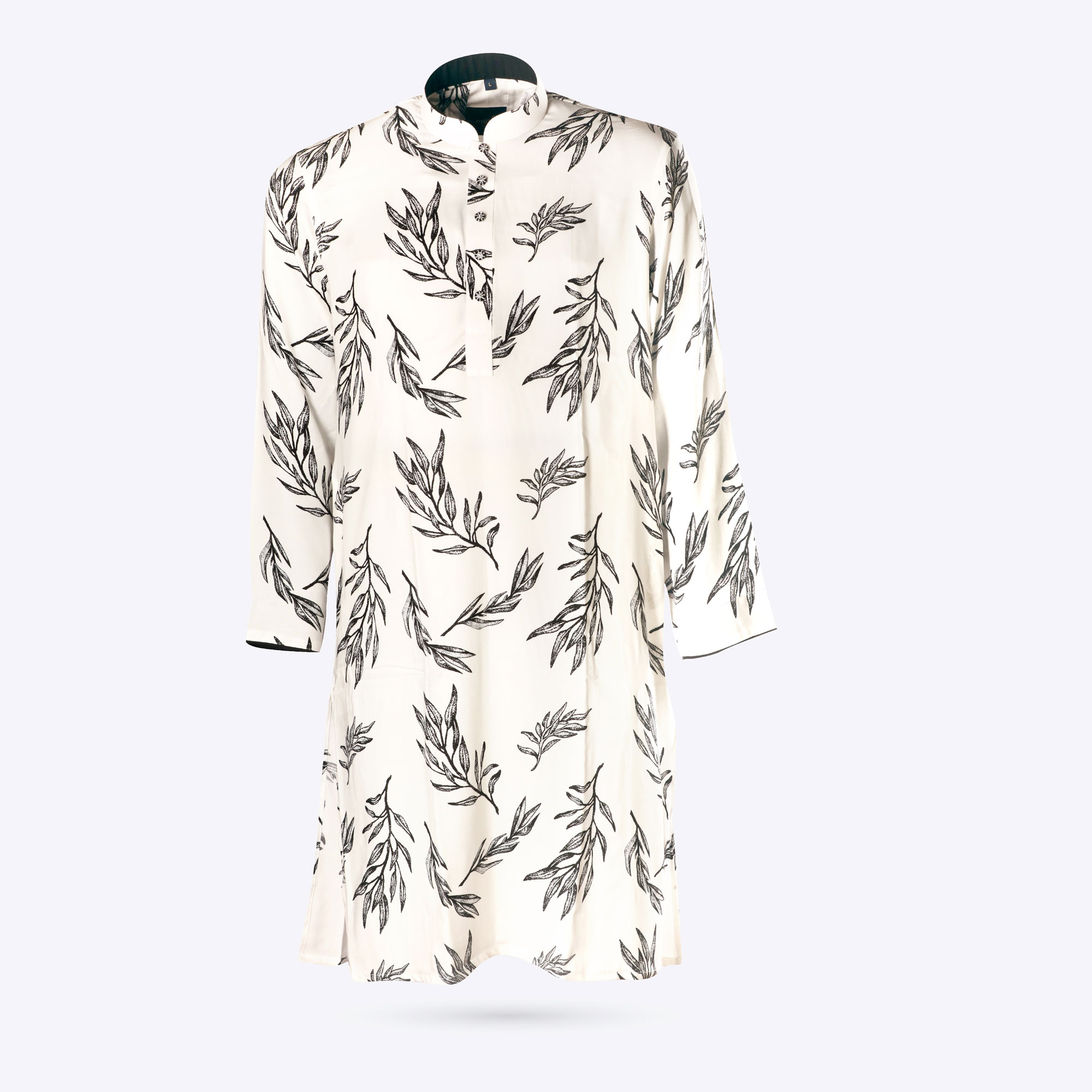 Black & White Print Regular Fit Panjabi