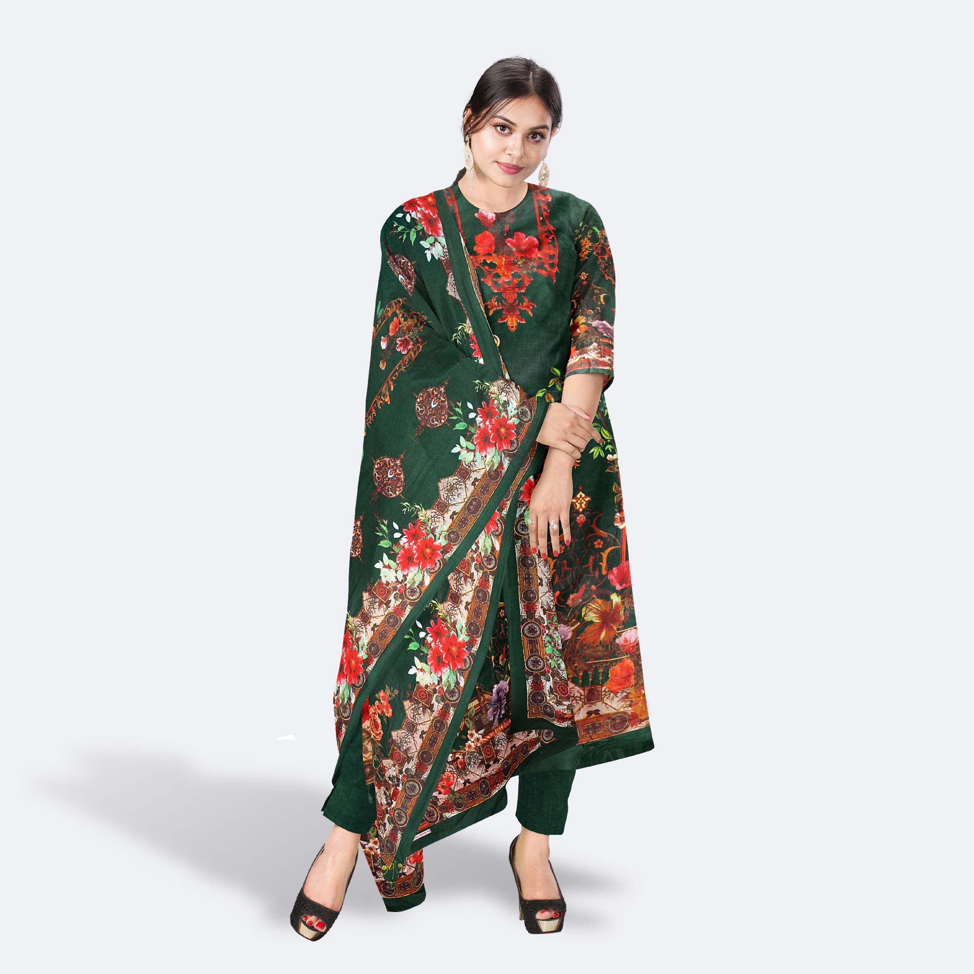 Latest Design Print (প্রিন্ট) Salwar kameez Low Price Three Piece In