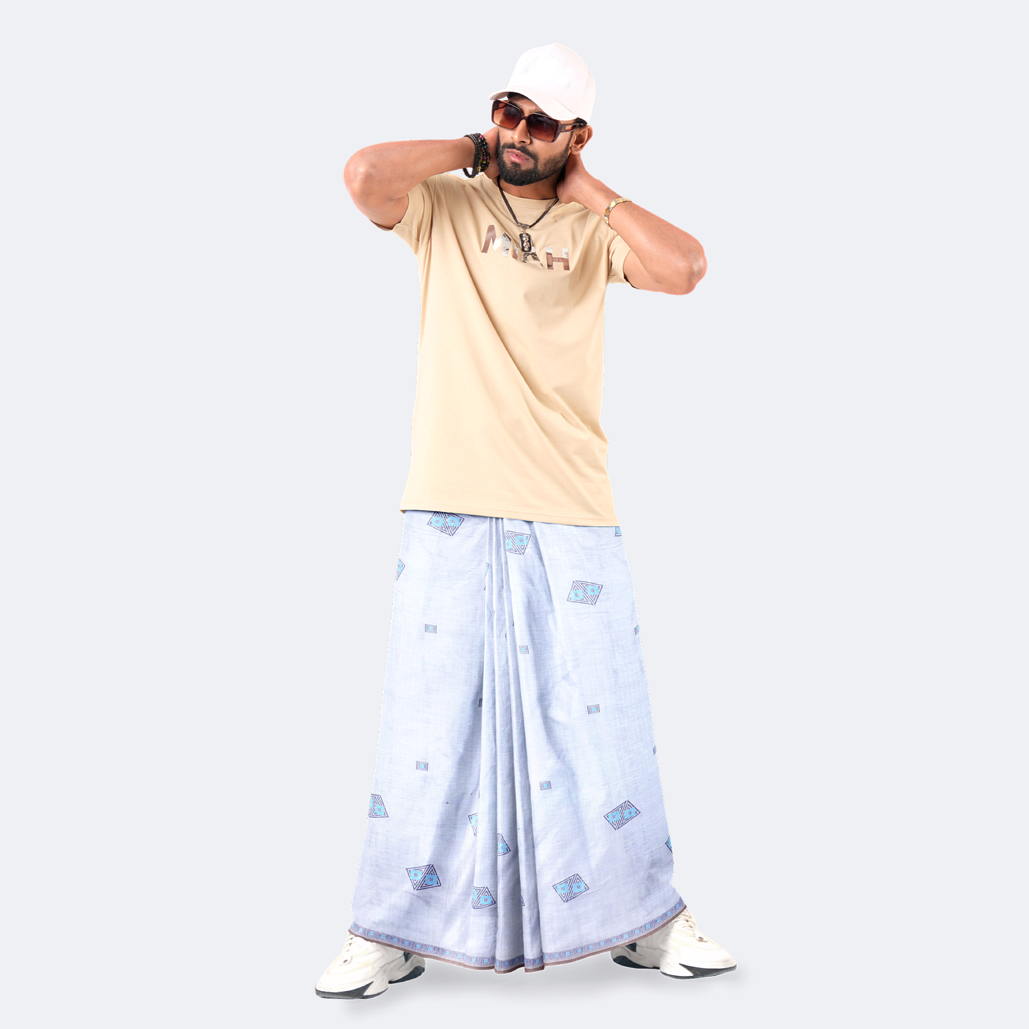 Shop Men's Dobby and Jacquard Design Lungi | MIAH