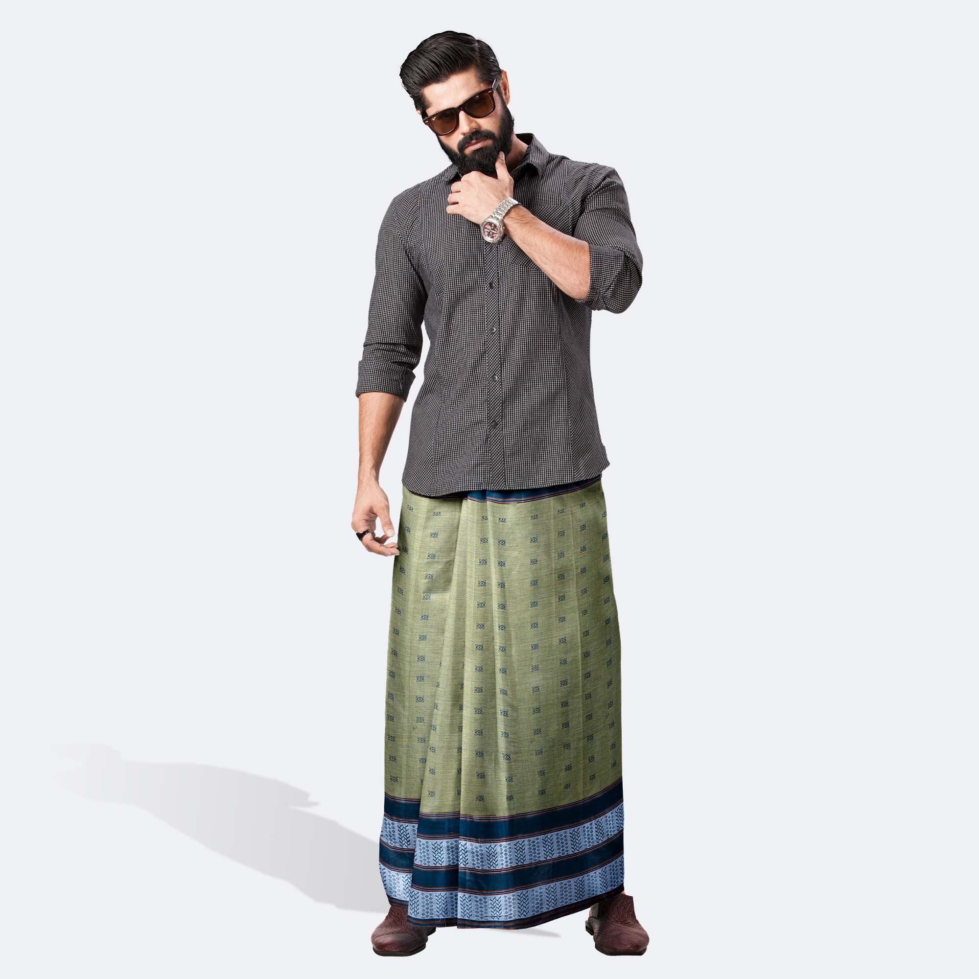 Buy the Latest and Premium Design Amanat Shah Lungi (লুঙ্গি) from the