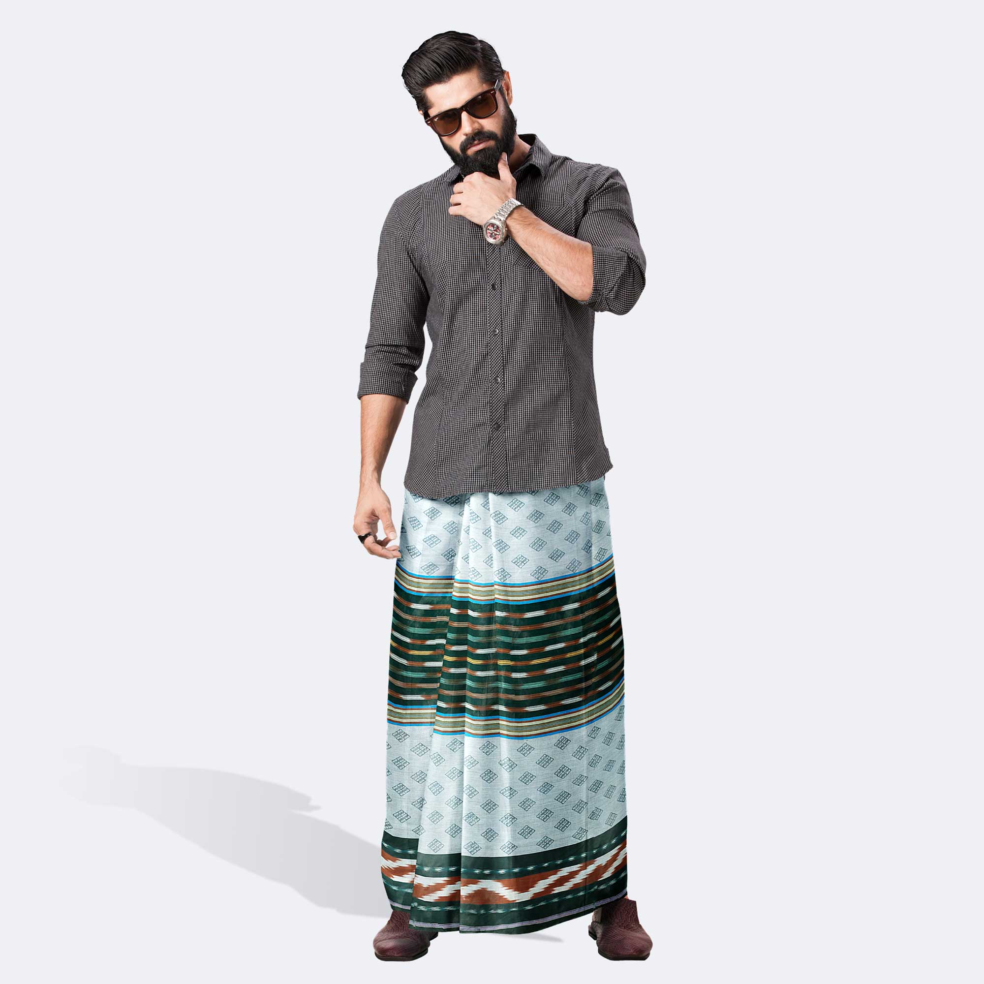 Buy the Latest and Premium Design Amanat Shah Lungi (লুঙ্গি) from the