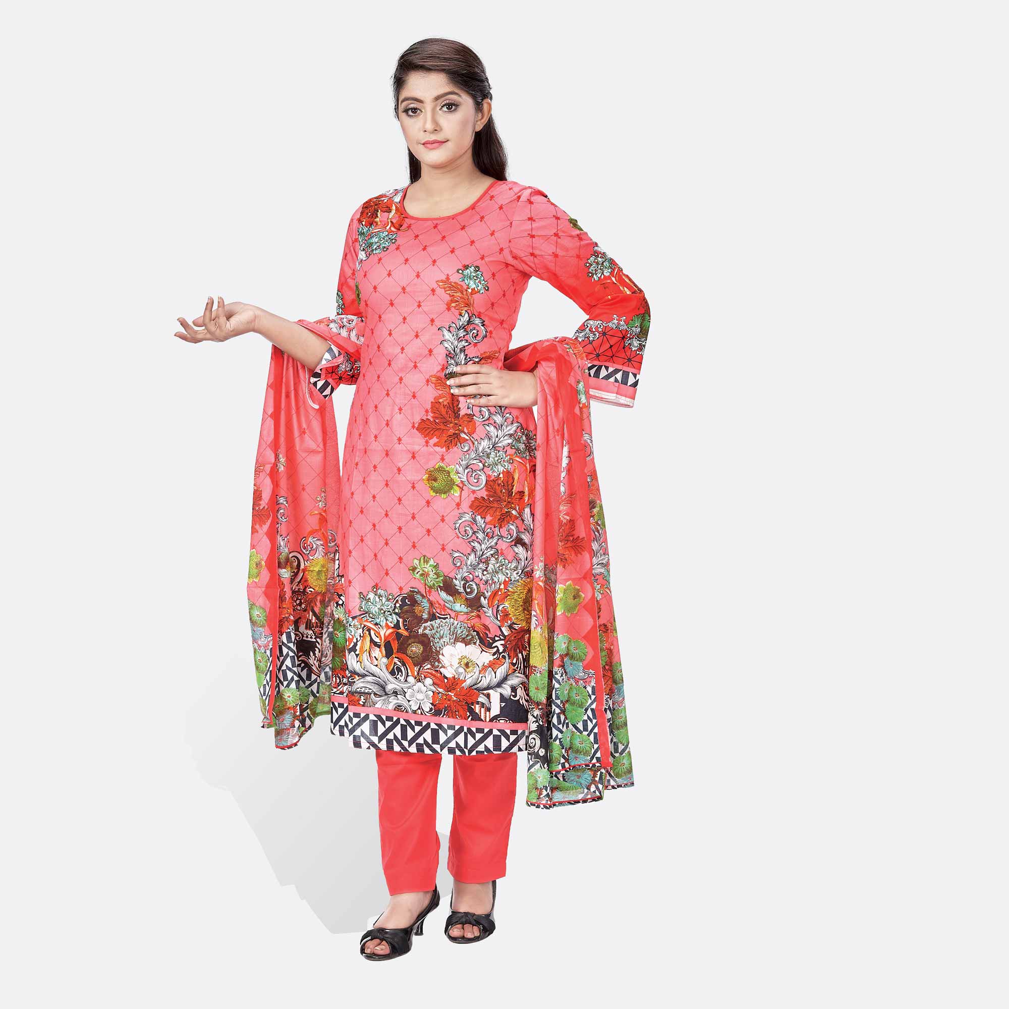 Latest Design Print (প্রিন্ট) Salwar kameez: Low Price Three Piece In ...