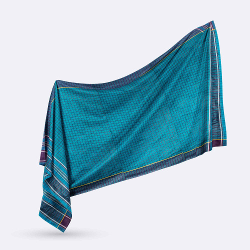 Blue color 100% Cotton Gamcha - Top Class