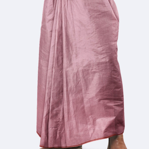Flamingo Pink Color Cotton Lungi - Apurbo | MIAH