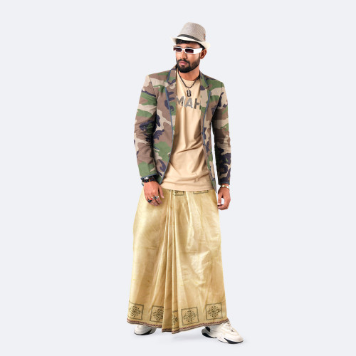 Flax Yellow Premium Soft Solid Lungi - Bikkhato | MIAH