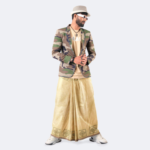 Flax Yellow Premium Soft Solid Lungi - Bikkhato | MIAH